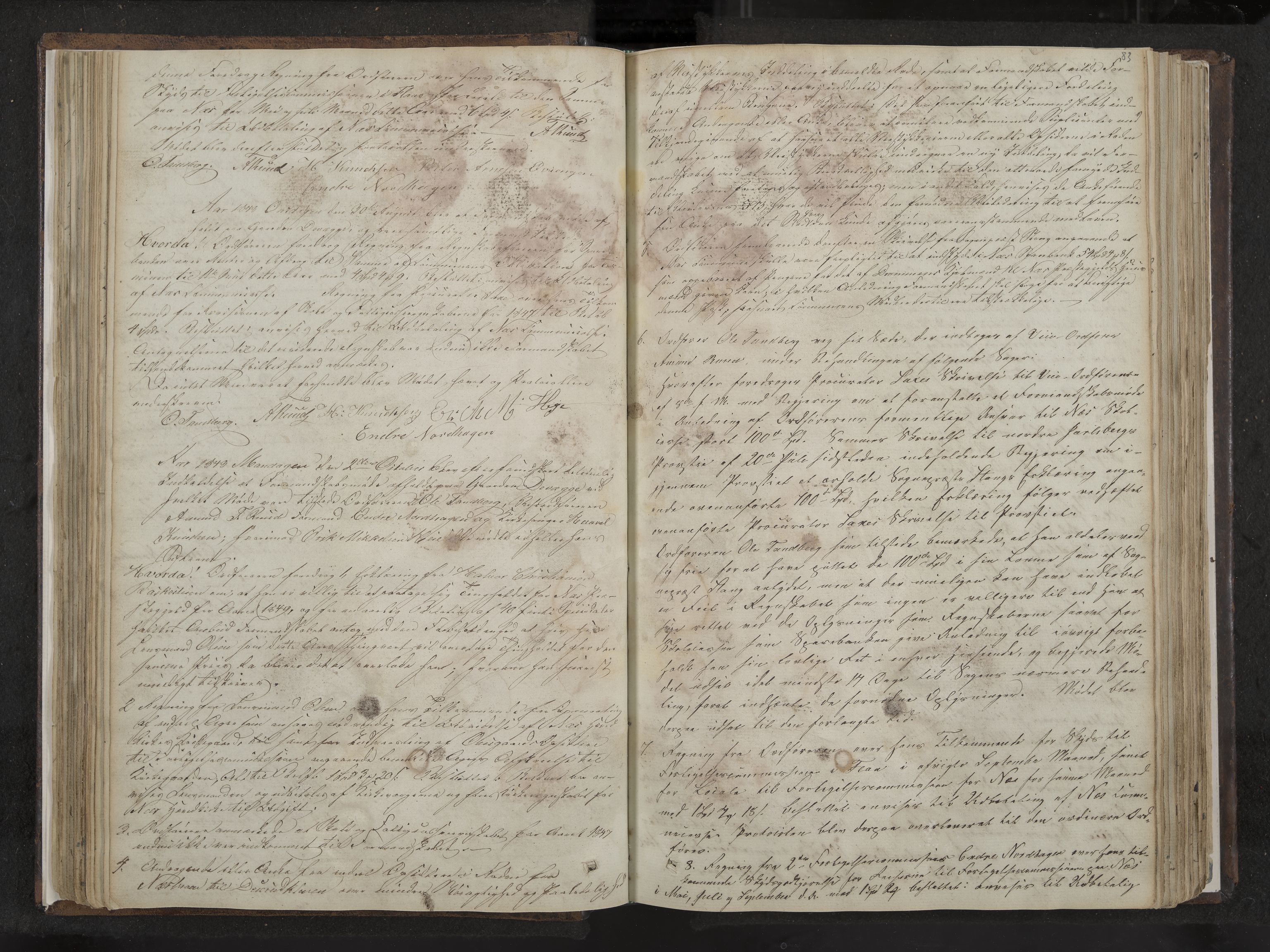 Nes formannskap og sentraladministrasjon, IKAK/0616021-1/A/Aa/L0001: Møtebok med register, 1838-1875, p. 83