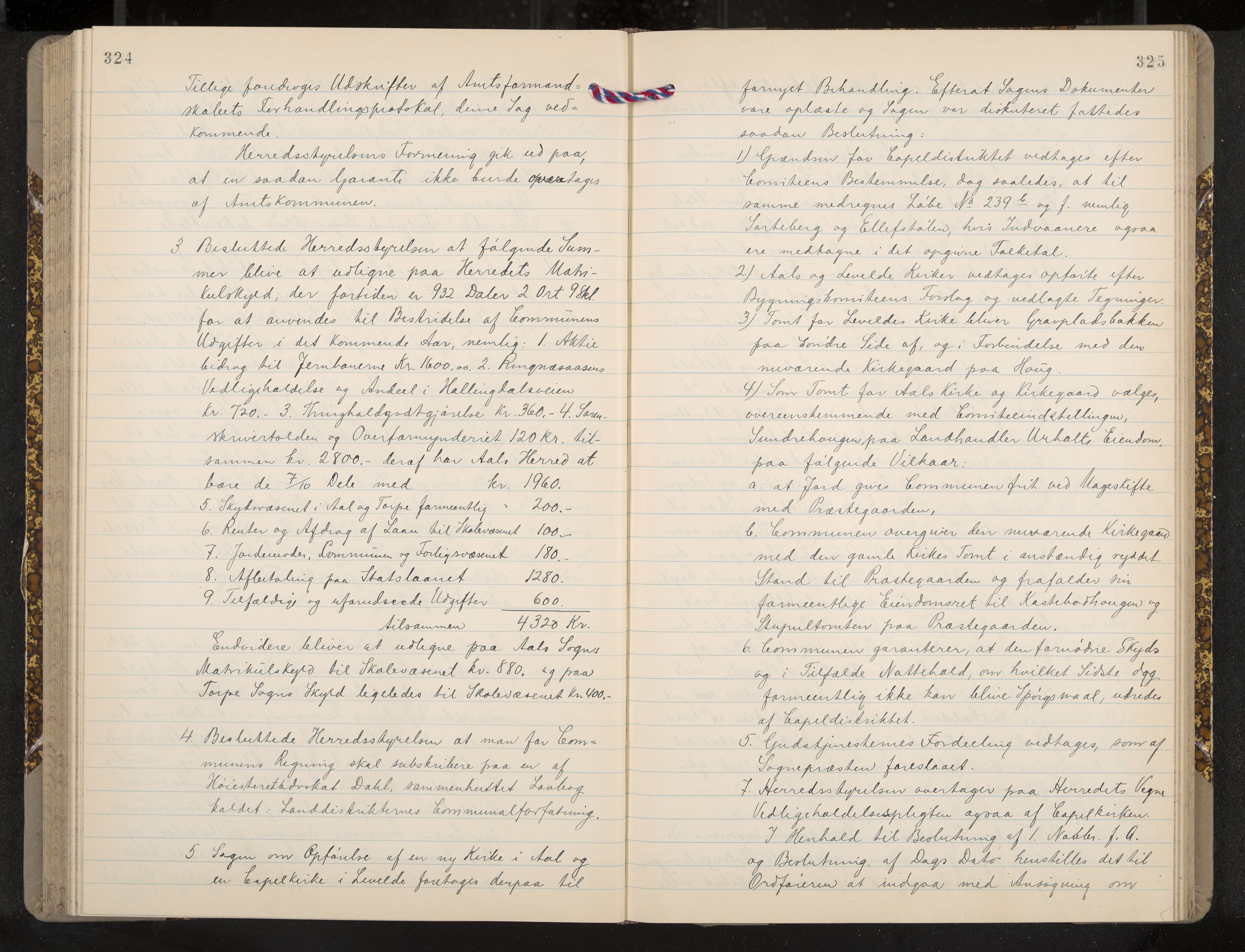 Ål formannskap og sentraladministrasjon, IKAK/0619021/A/Aa/L0003: Utskrift av møtebok, 1864-1880, p. 324-325