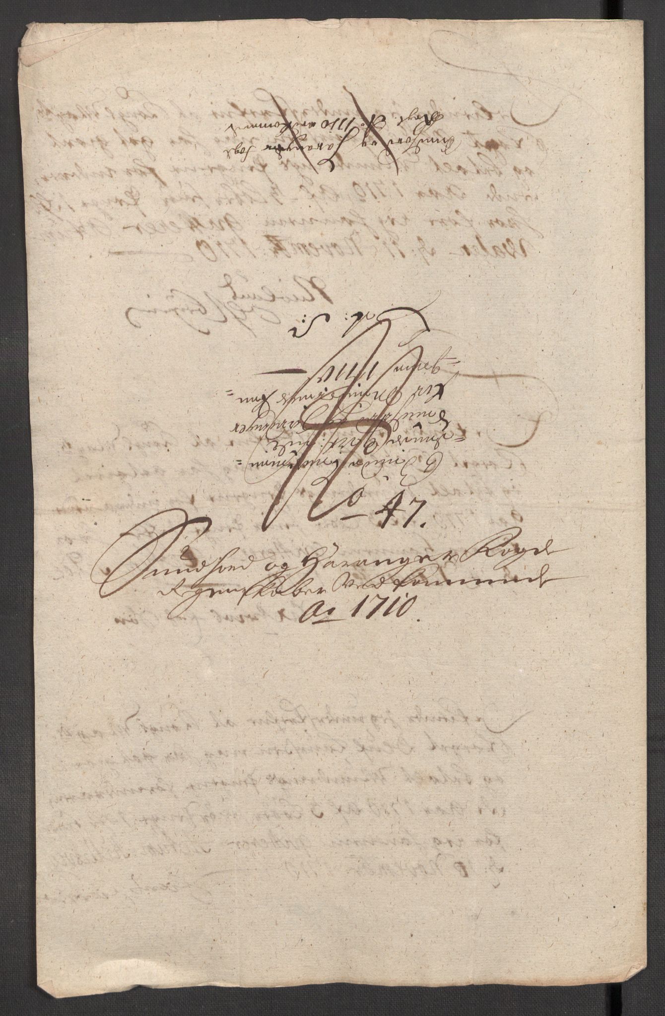 Rentekammeret inntil 1814, Reviderte regnskaper, Fogderegnskap, AV/RA-EA-4092/R48/L2986: Fogderegnskap Sunnhordland og Hardanger, 1709-1710, p. 592