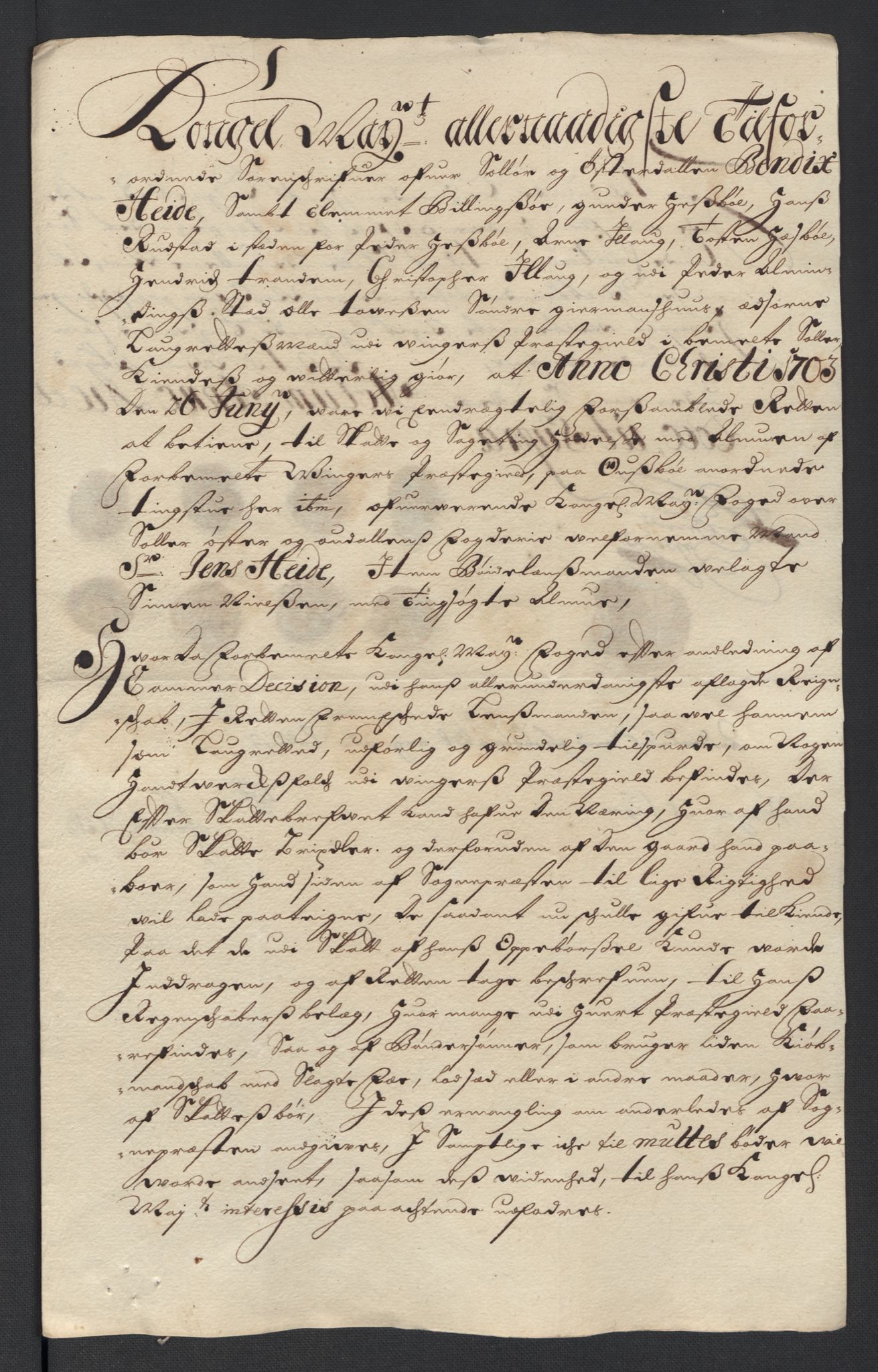 Rentekammeret inntil 1814, Reviderte regnskaper, Fogderegnskap, AV/RA-EA-4092/R13/L0841: Fogderegnskap Solør, Odal og Østerdal, 1703, p. 267