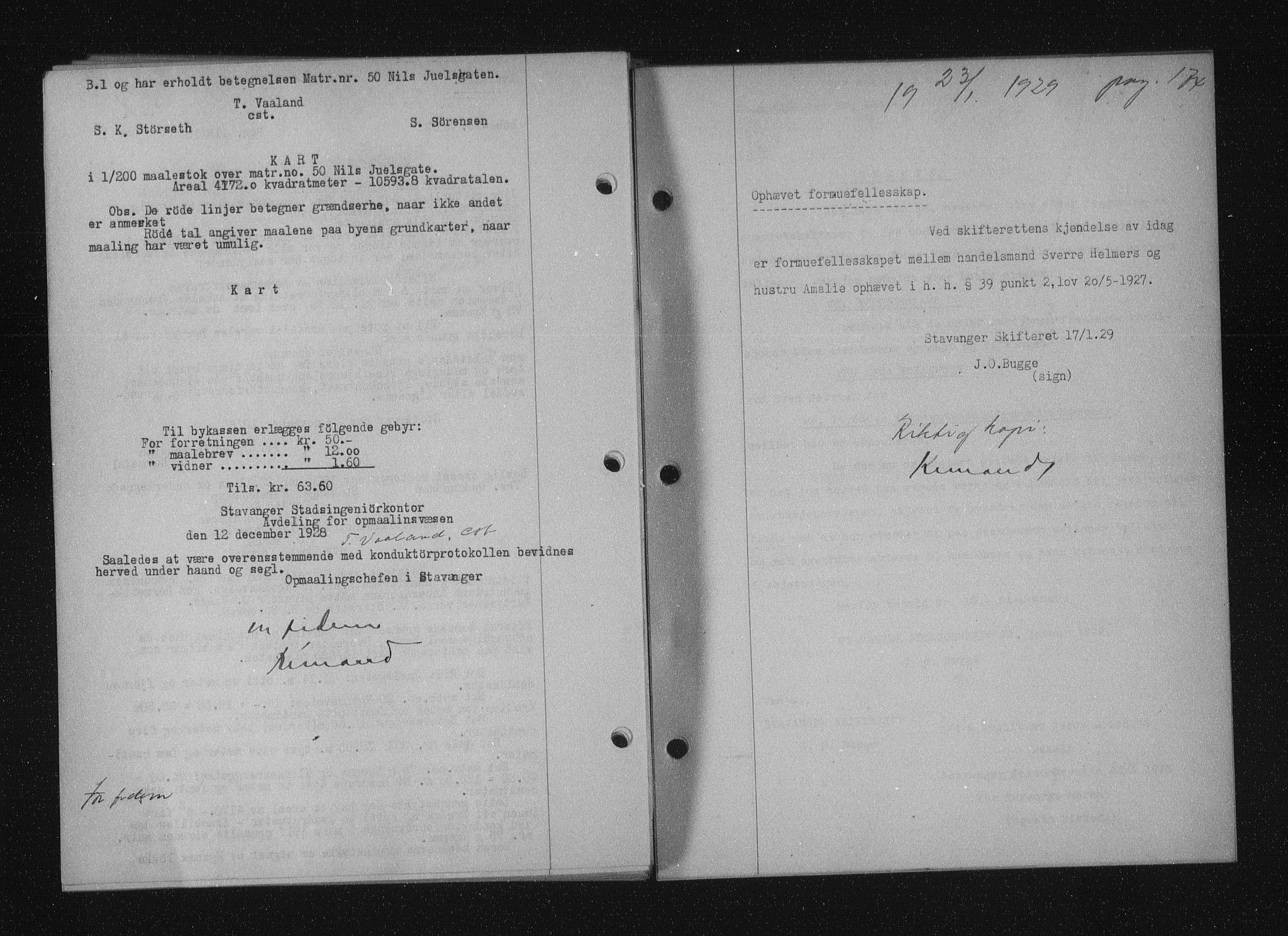 Stavanger byfogd, SAST/A-101408/001/4/41/410/410BB/L0055: Mortgage book no. 43, 1928-1929, Deed date: 23.01.1929
