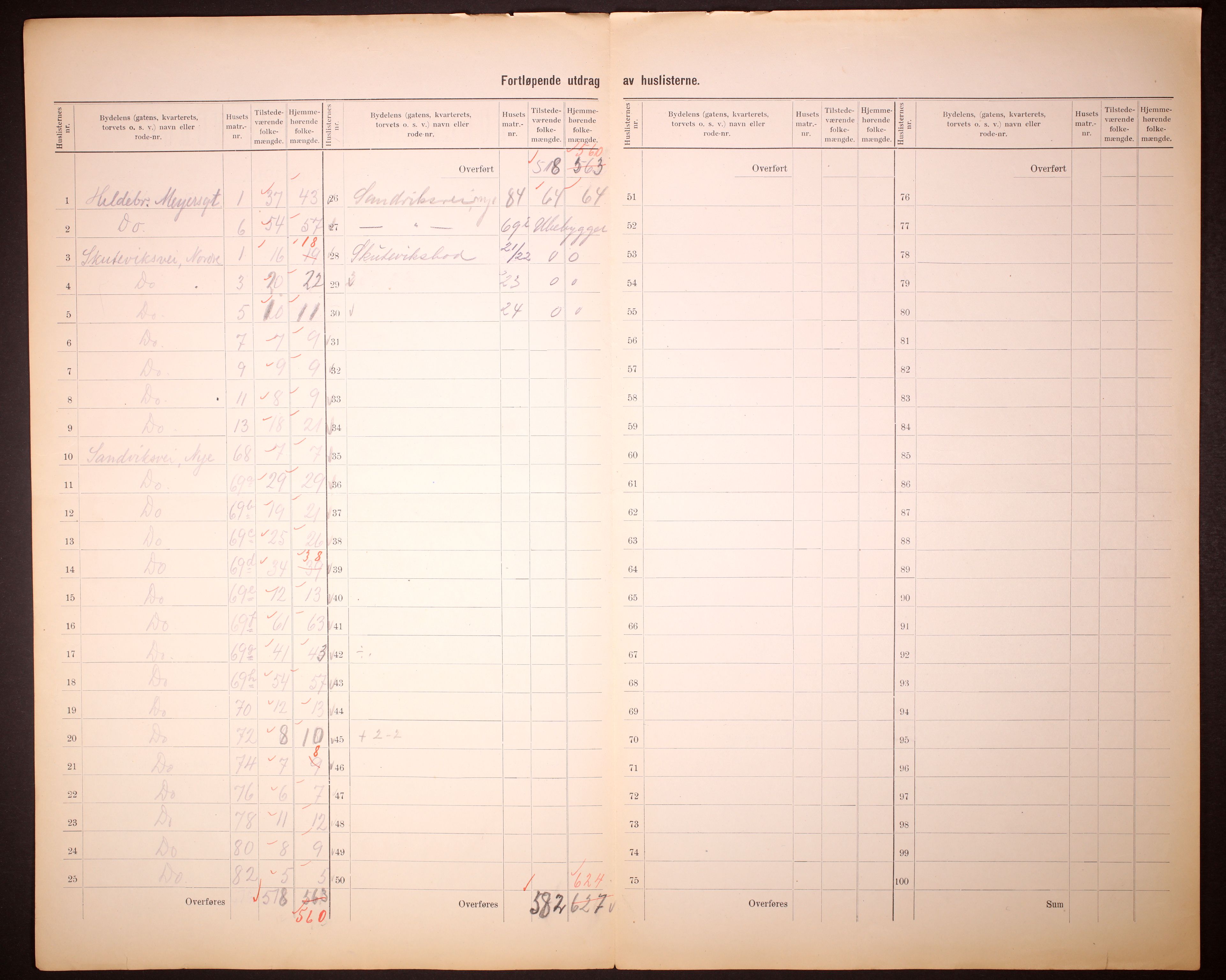 RA, 1910 census for Bergen, 1910, p. 339