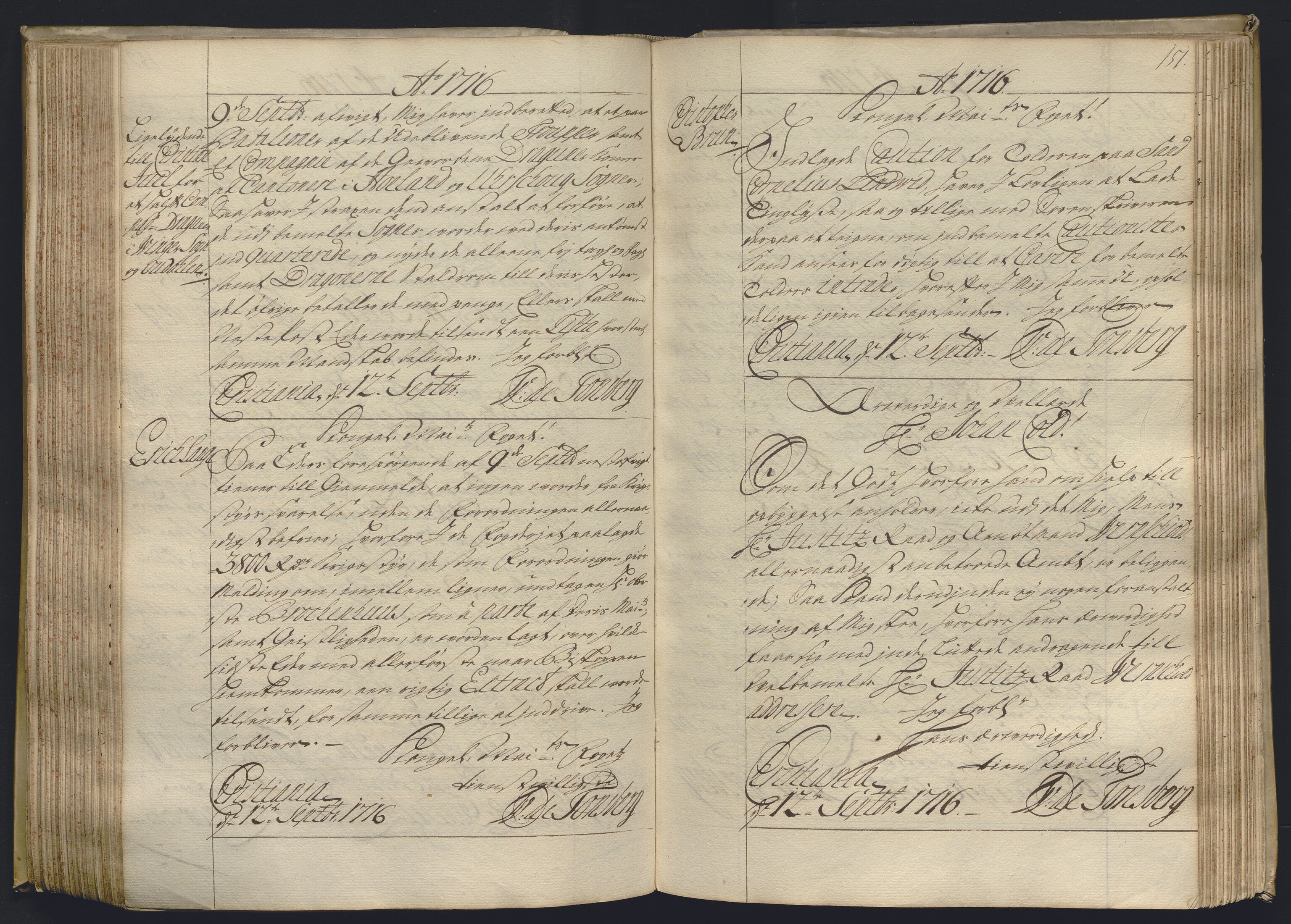 Kristiania stiftamt, AV/SAO-A-10386/B/Ba/L0004: Kopibok, 1715-1717, p. 150b-151a