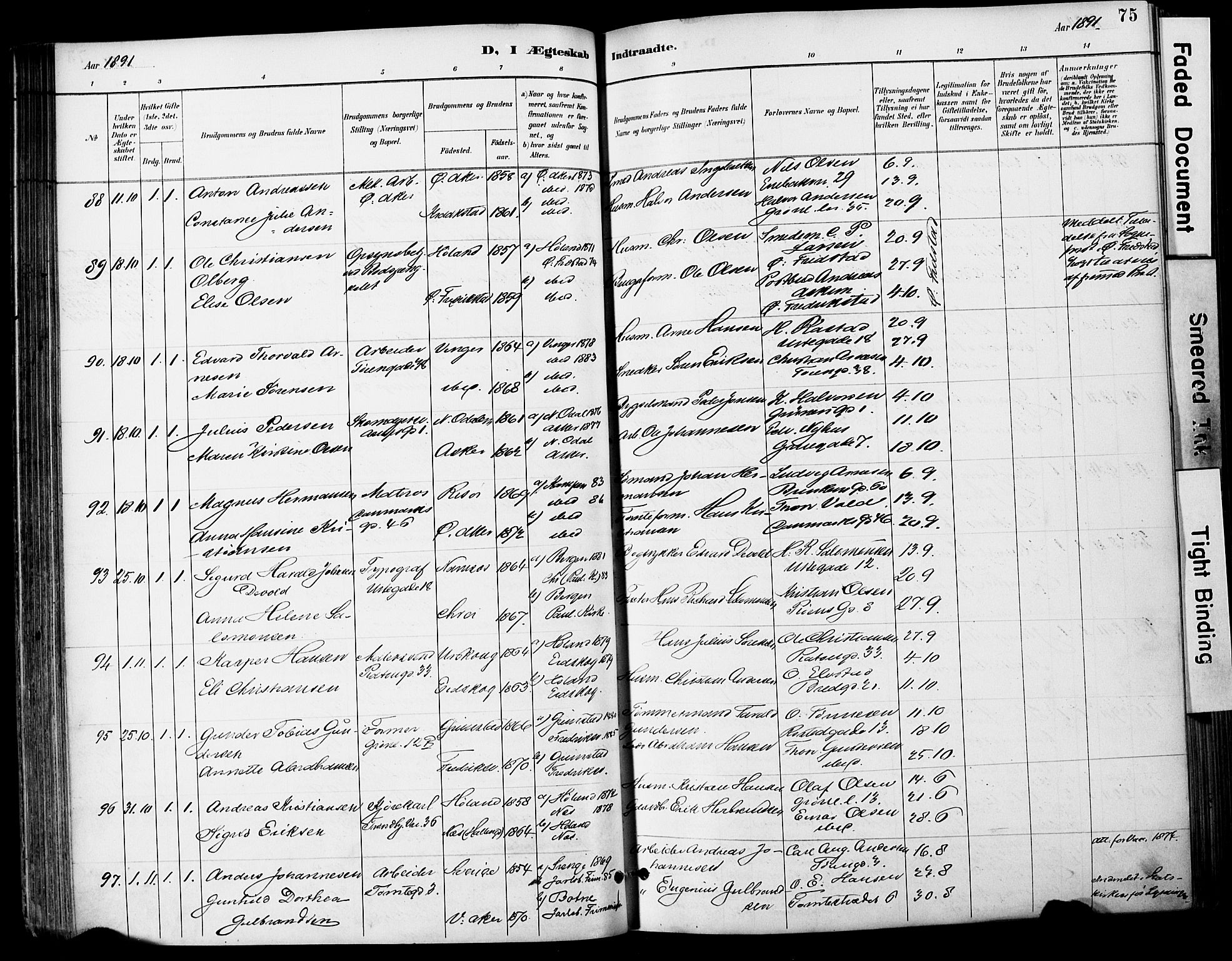 Grønland prestekontor Kirkebøker, AV/SAO-A-10848/F/Fa/L0013: Parish register (official) no. 13, 1887-1906, p. 75