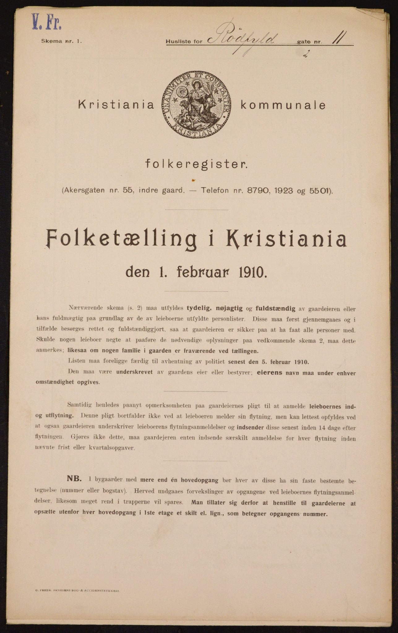 OBA, Municipal Census 1910 for Kristiania, 1910, p. 82173