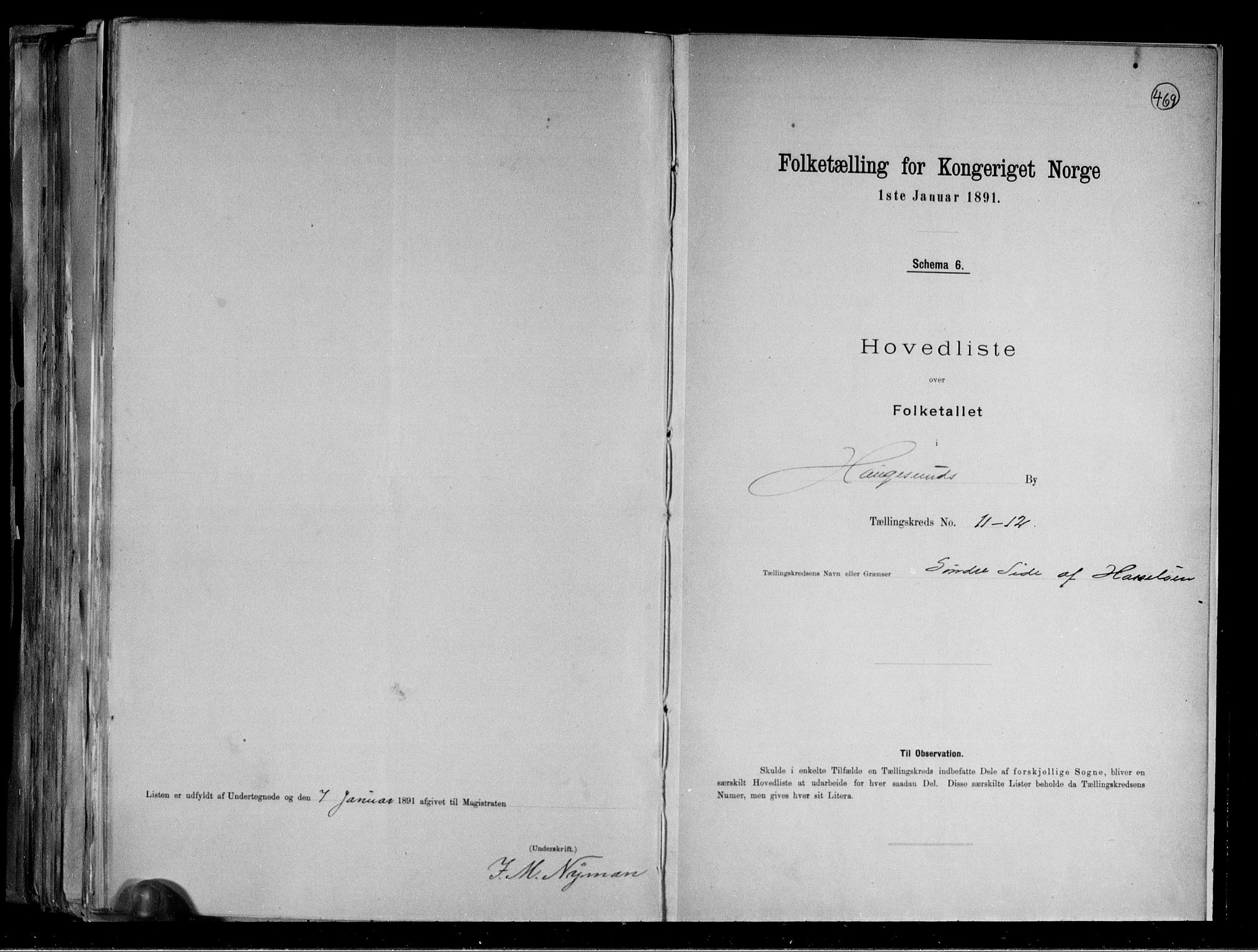 RA, 1891 census for 1106 Haugesund, 1891, p. 26