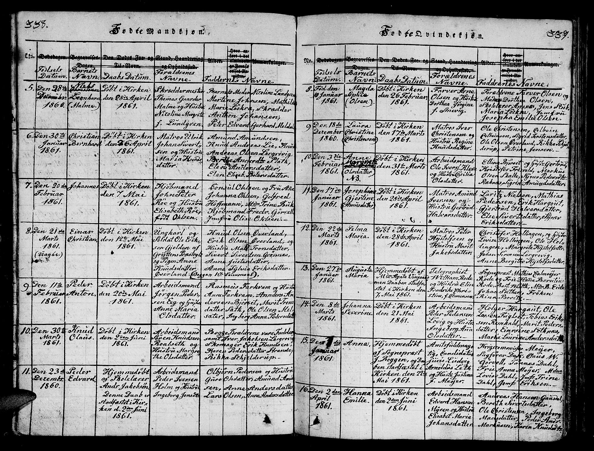 Ministerialprotokoller, klokkerbøker og fødselsregistre - Møre og Romsdal, SAT/A-1454/558/L0700: Parish register (copy) no. 558C01, 1818-1868, p. 338-339