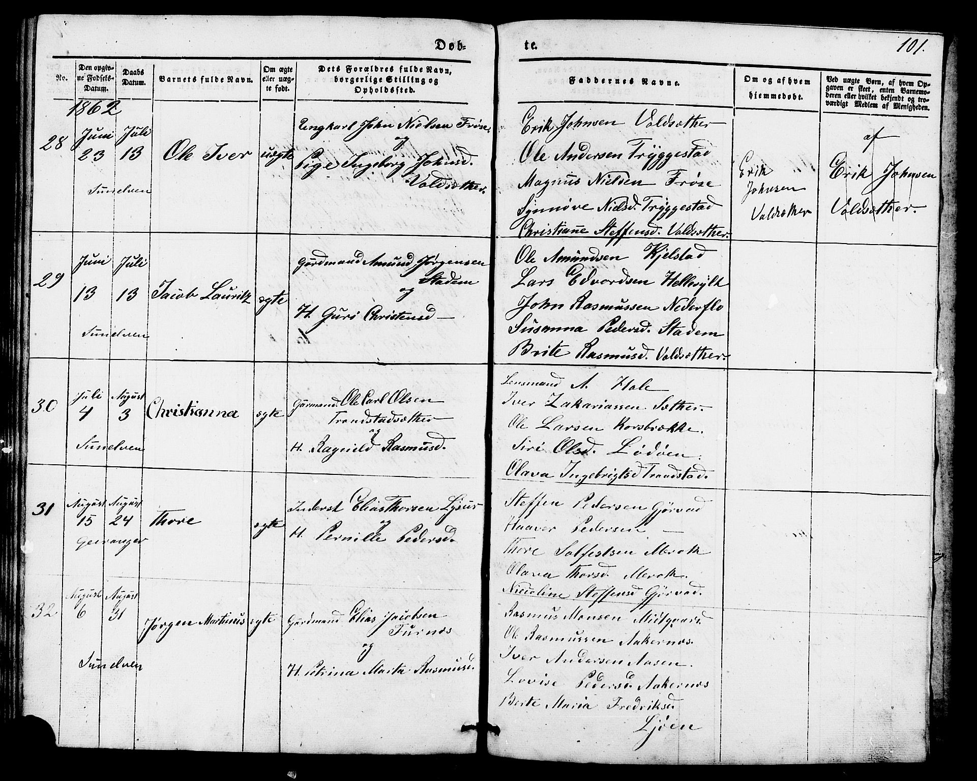 Ministerialprotokoller, klokkerbøker og fødselsregistre - Møre og Romsdal, AV/SAT-A-1454/517/L0222: Parish register (official) no. 517A02, 1846-1862, p. 101