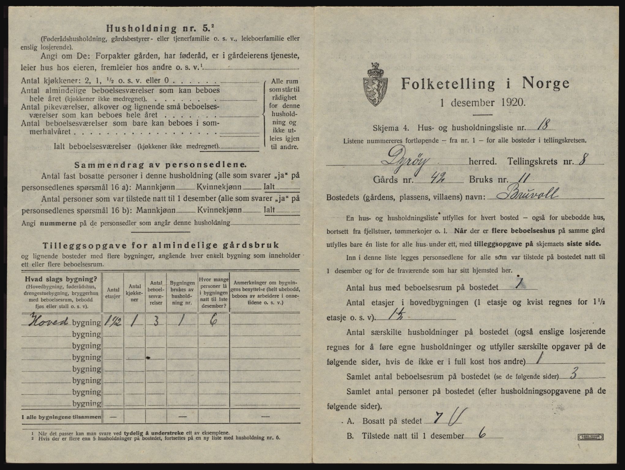 SATØ, 1920 census for Dyrøy, 1920, p. 631