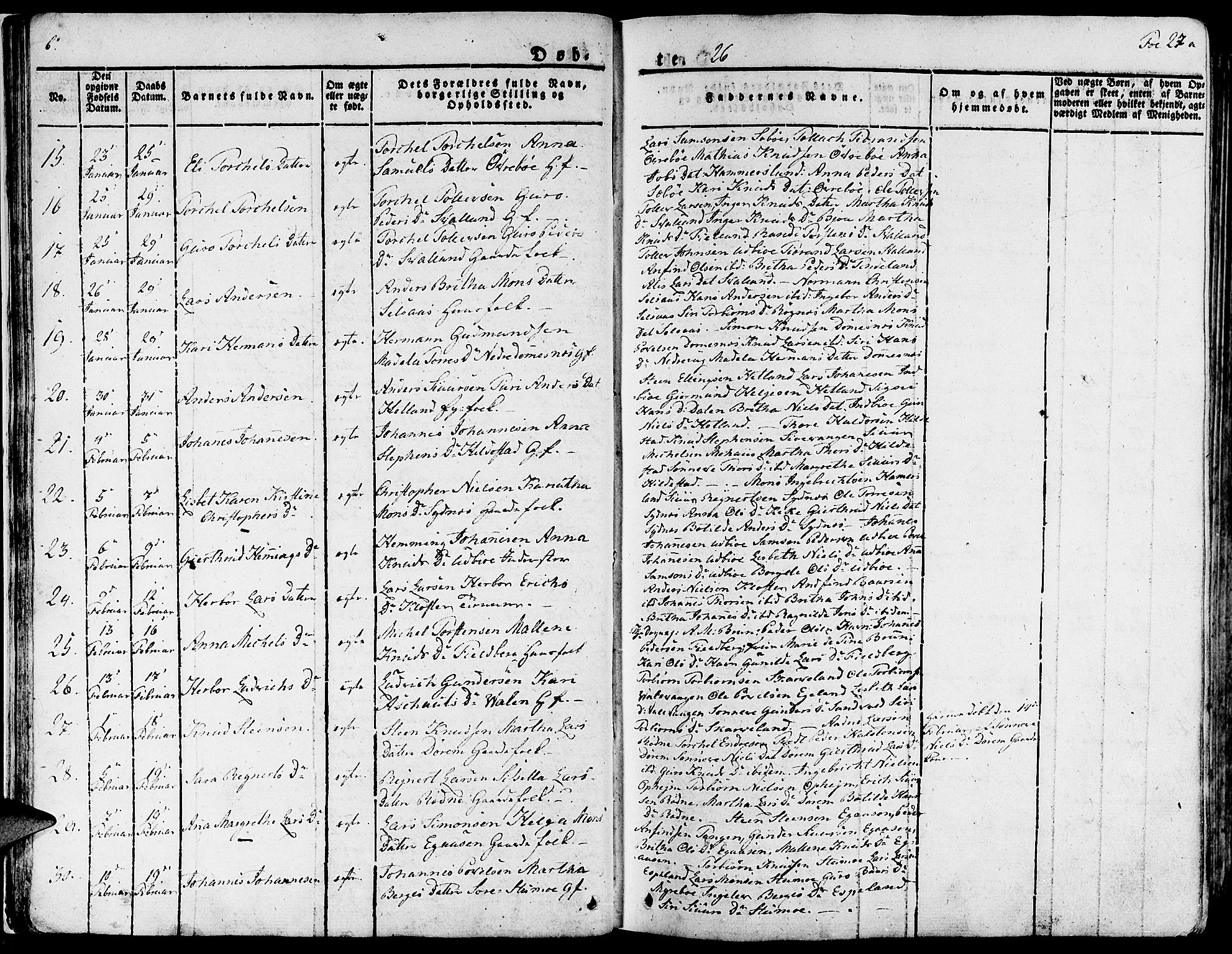 Fjelberg sokneprestembete, AV/SAB-A-75201/H/Haa: Parish register (official) no. A 5, 1822-1834, p. 27