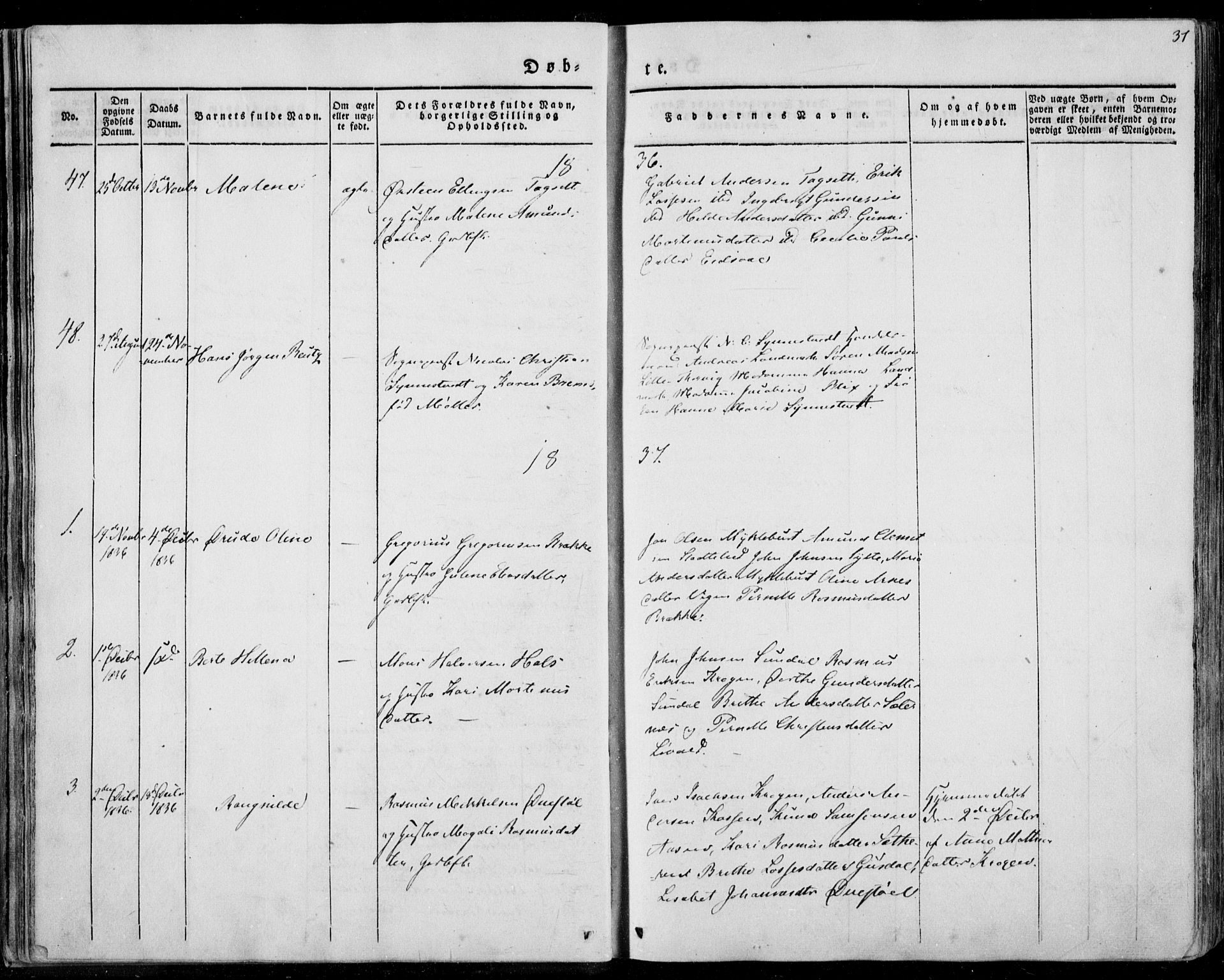 Ministerialprotokoller, klokkerbøker og fødselsregistre - Møre og Romsdal, AV/SAT-A-1454/501/L0005: Parish register (official) no. 501A05, 1831-1844, p. 31