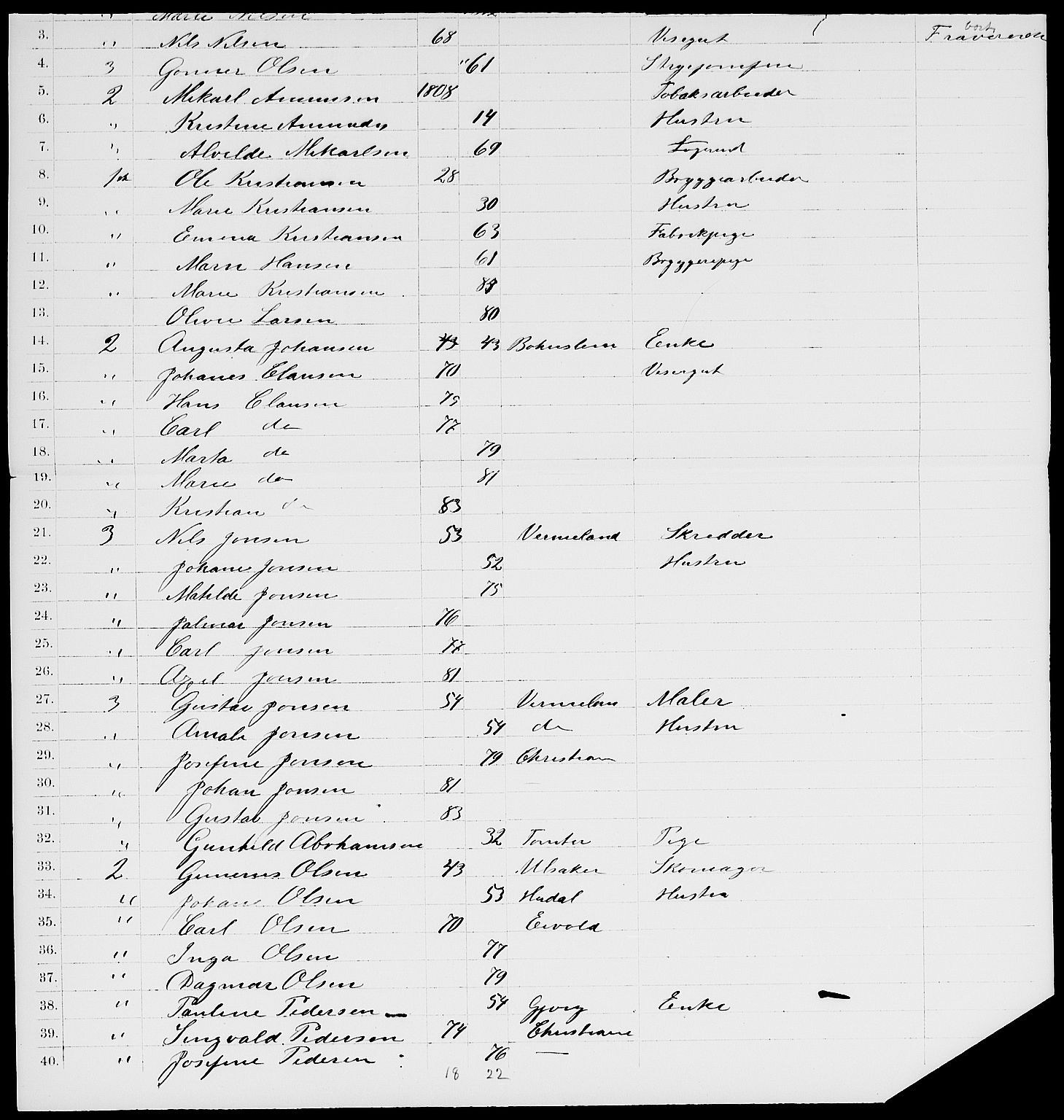 RA, 1885 census for 0301 Kristiania, 1885, p. 7569