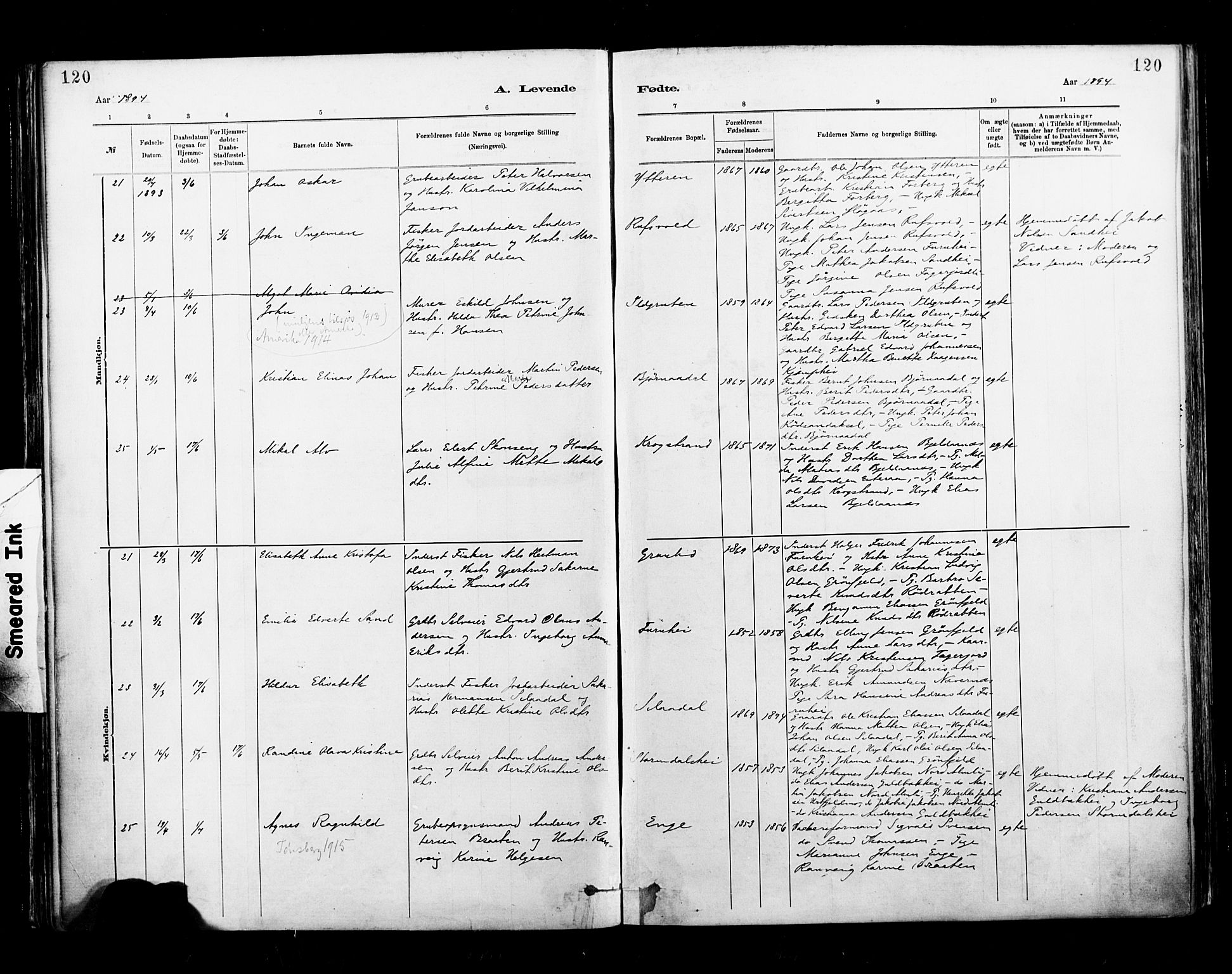 Ministerialprotokoller, klokkerbøker og fødselsregistre - Nordland, AV/SAT-A-1459/827/L0400: Parish register (official) no. 827A12, 1883-1903, p. 120