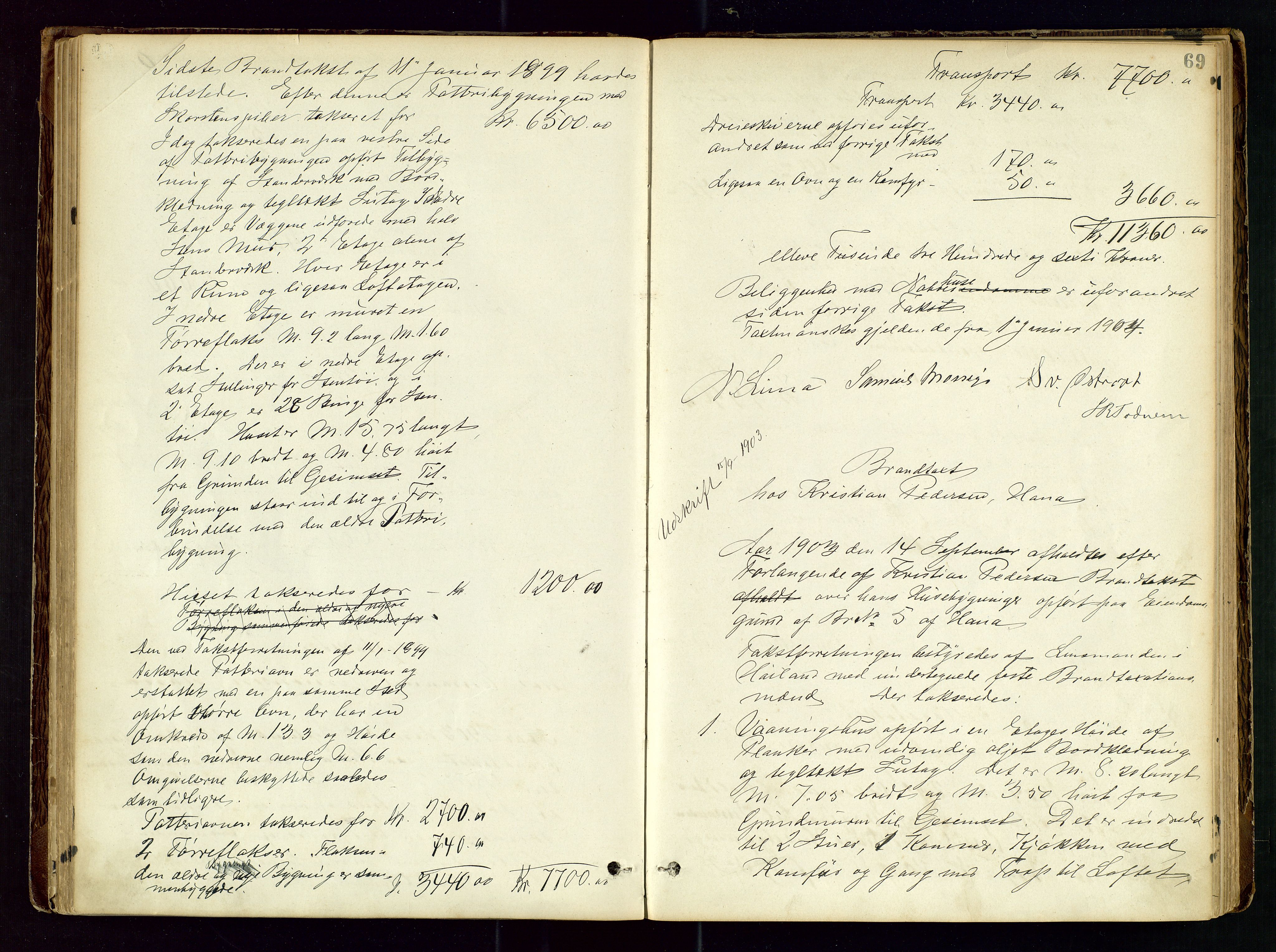 Høyland/Sandnes lensmannskontor, AV/SAST-A-100166/Goa/L0002: "Brandtaxtprotokol for Landafdelingen i Høiland", 1880-1917, p. 68b-69a