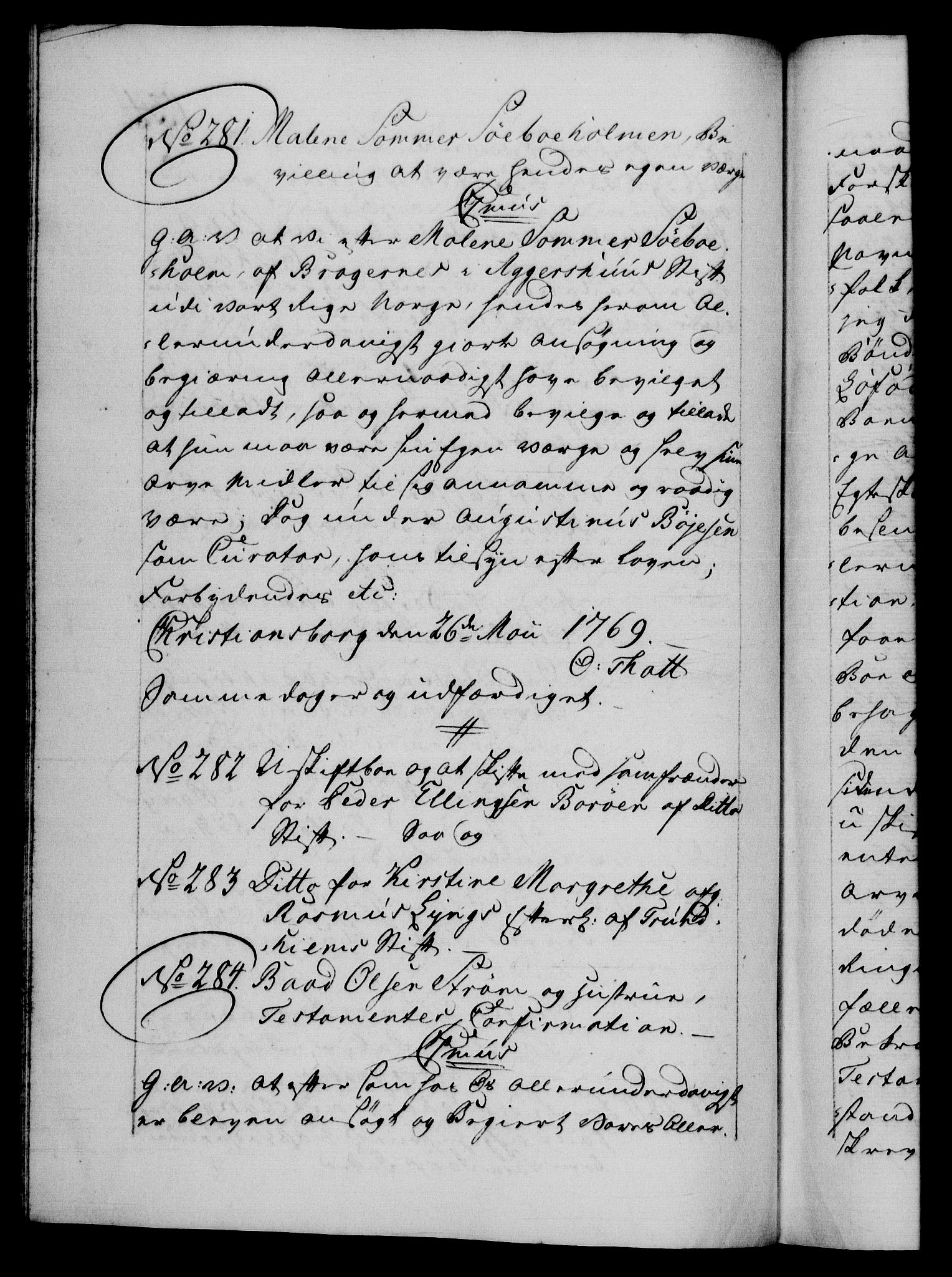 Danske Kanselli 1572-1799, AV/RA-EA-3023/F/Fc/Fca/Fcaa/L0044: Norske registre, 1769-1771, p. 134b