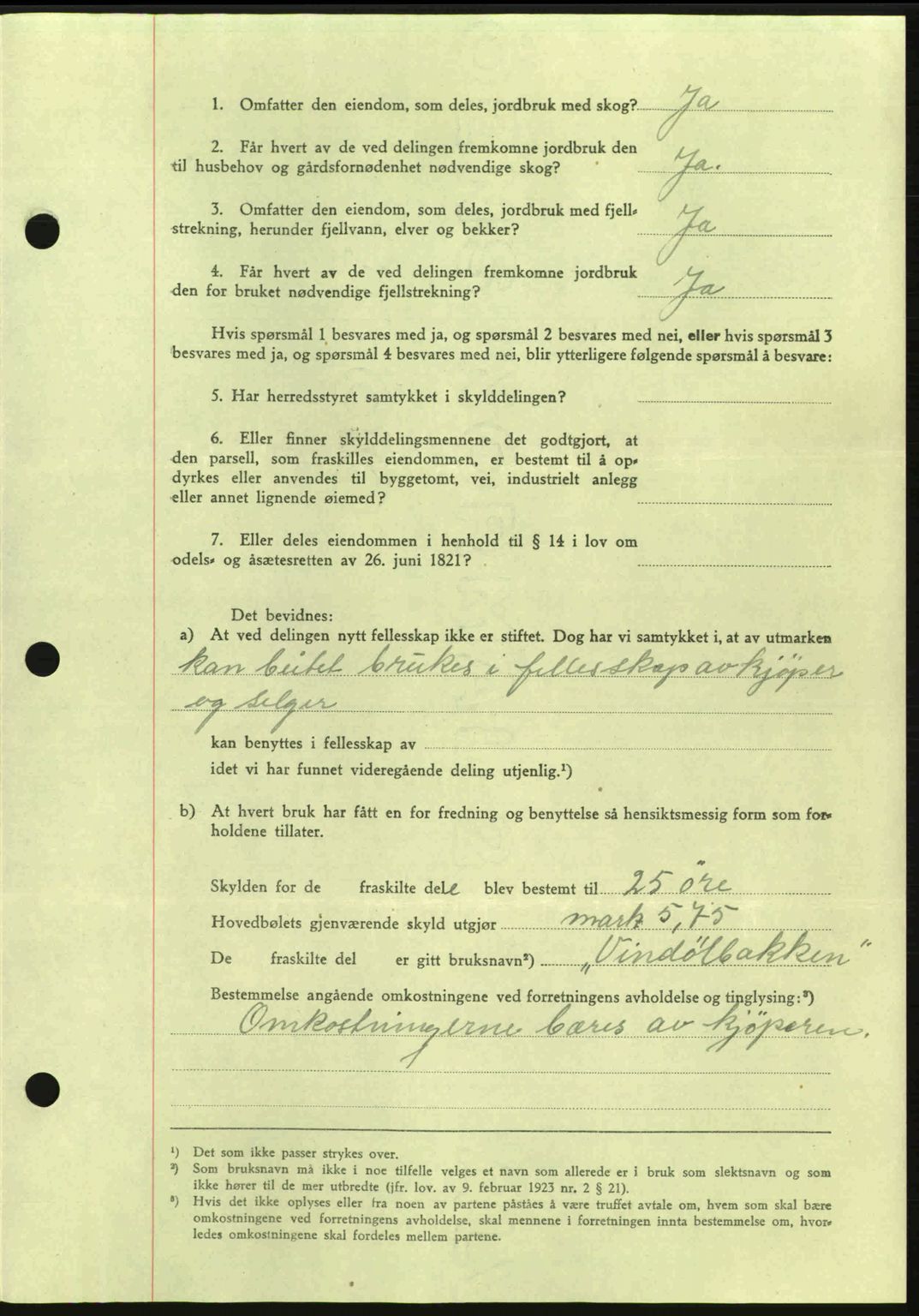 Nordmøre sorenskriveri, AV/SAT-A-4132/1/2/2Ca: Mortgage book no. A98, 1944-1944, Diary no: : 2219/1944