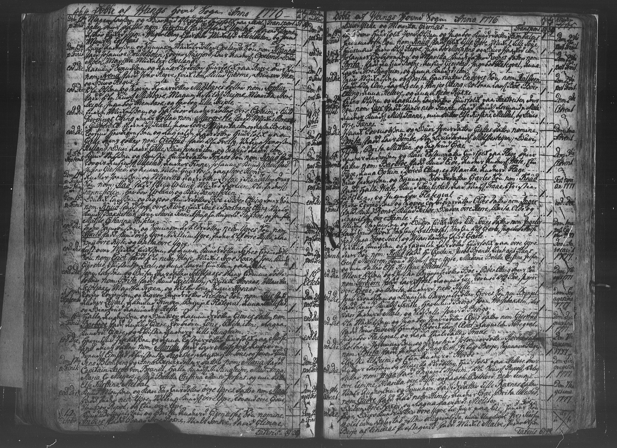 Voss sokneprestembete, SAB/A-79001/H/Haa: Parish register (official) no. A 8, 1752-1780, p. 464-465