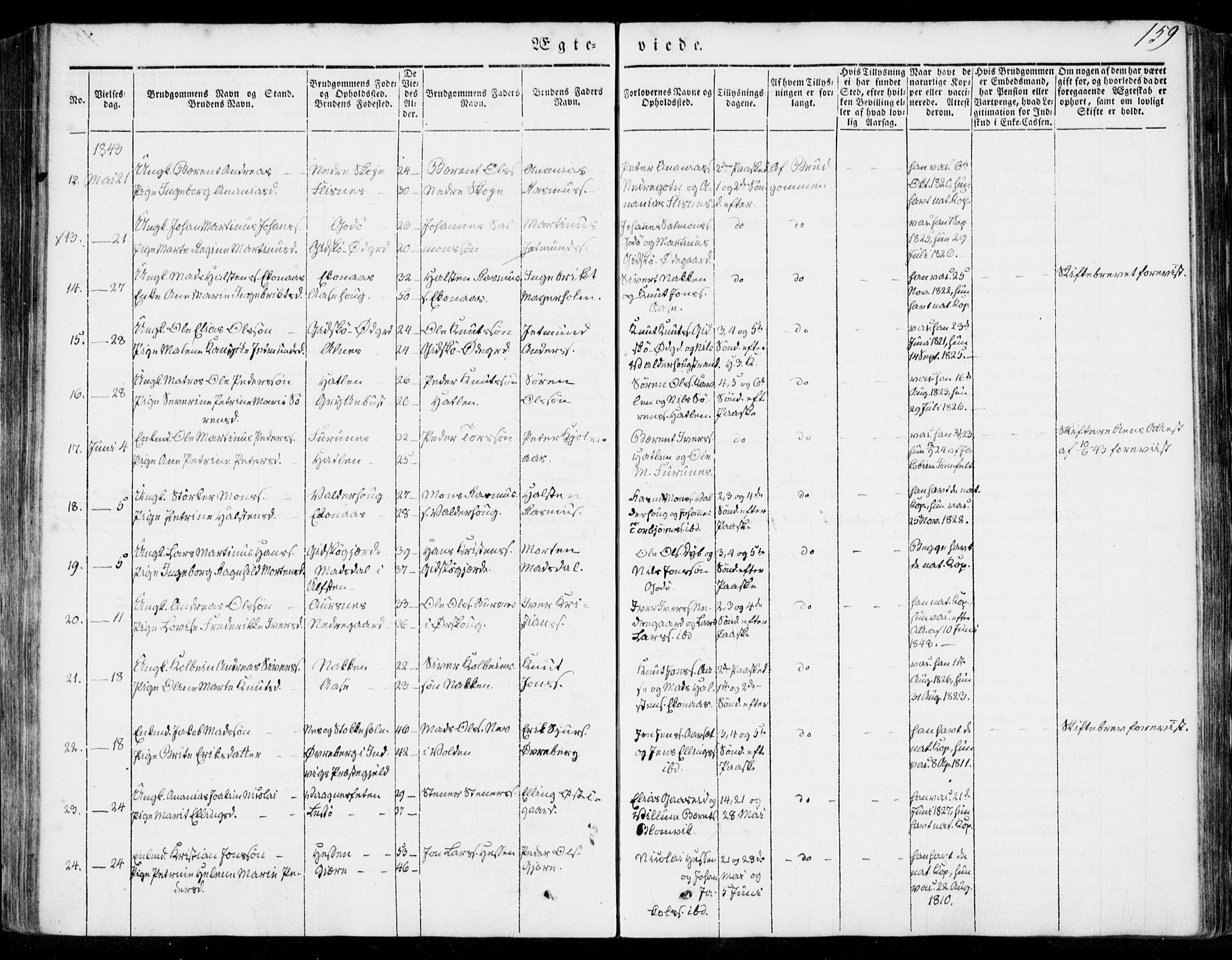 Ministerialprotokoller, klokkerbøker og fødselsregistre - Møre og Romsdal, AV/SAT-A-1454/528/L0396: Parish register (official) no. 528A07, 1839-1847, p. 159