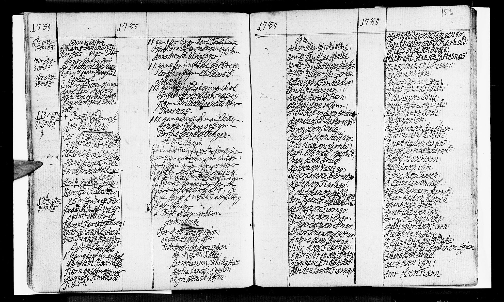Sogndal sokneprestembete, SAB/A-81301/H/Haa/Haaa/L0005: Parish register (official) no. A 5, 1768-1782, p. 156