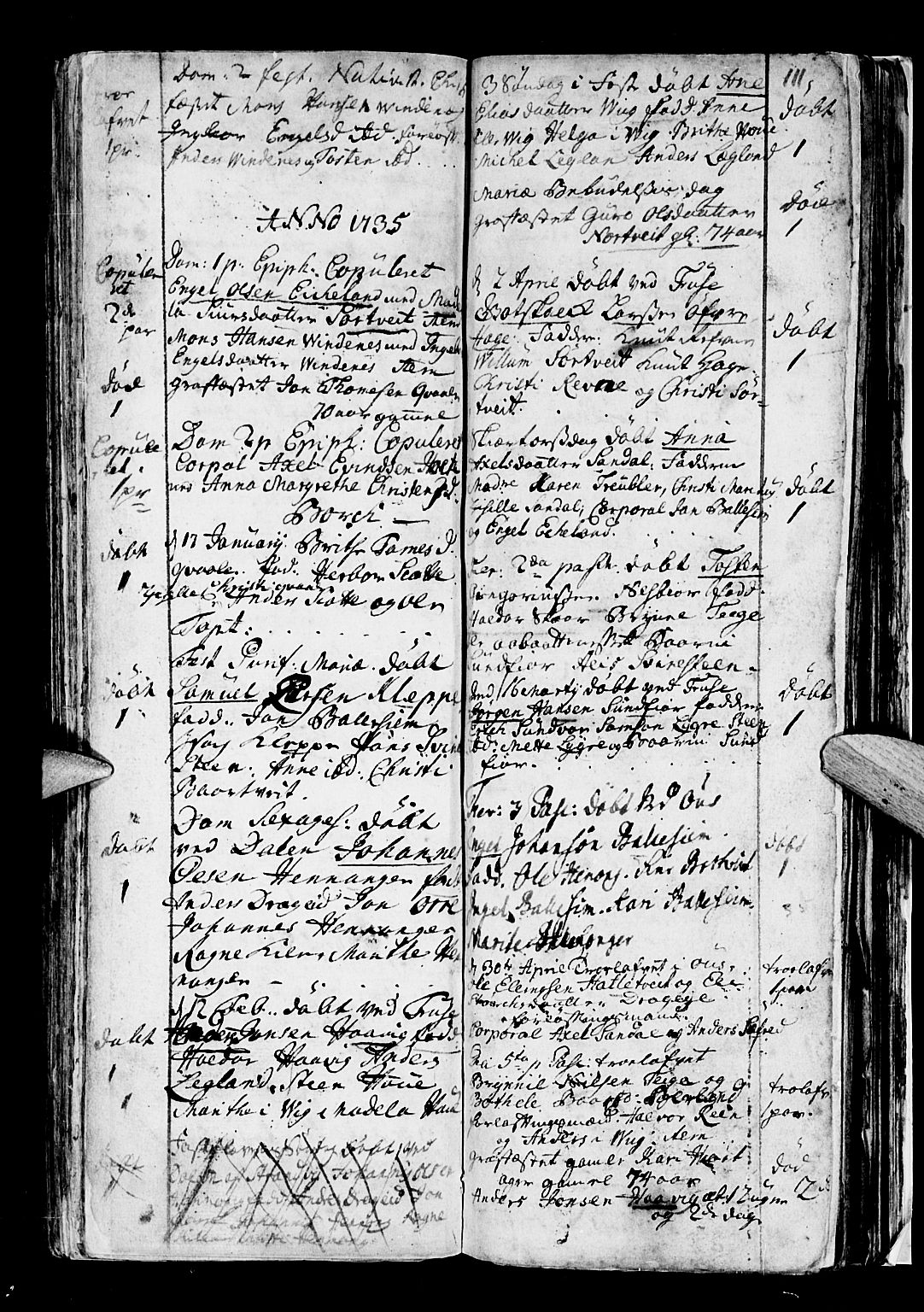 Os sokneprestembete, AV/SAB-A-99929: Parish register (official) no. A 5, 1669-1760, p. 111