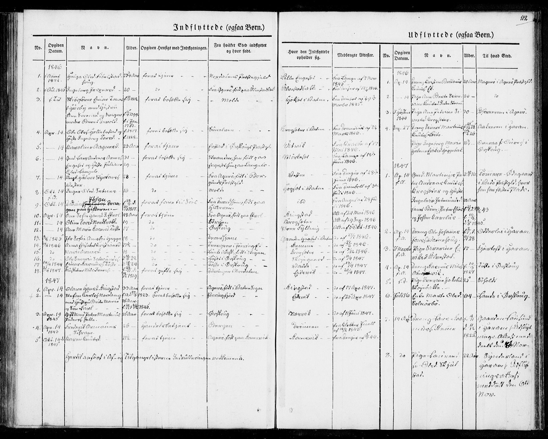 Ministerialprotokoller, klokkerbøker og fødselsregistre - Møre og Romsdal, AV/SAT-A-1454/524/L0352: Parish register (official) no. 524A04, 1838-1847, p. 112