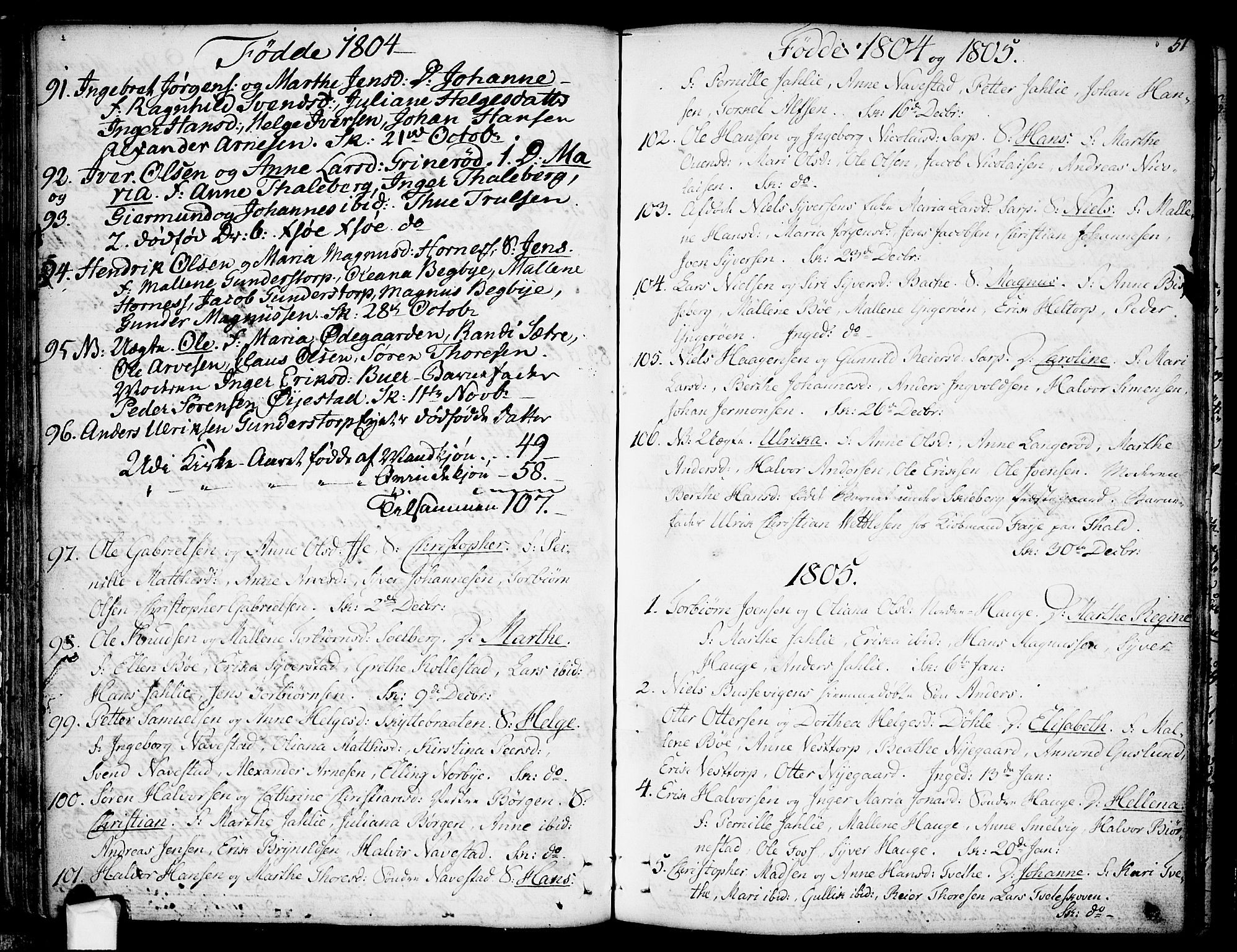 Skjeberg prestekontor Kirkebøker, SAO/A-10923/F/Fa/L0003: Parish register (official) no. I 3, 1792-1814, p. 51