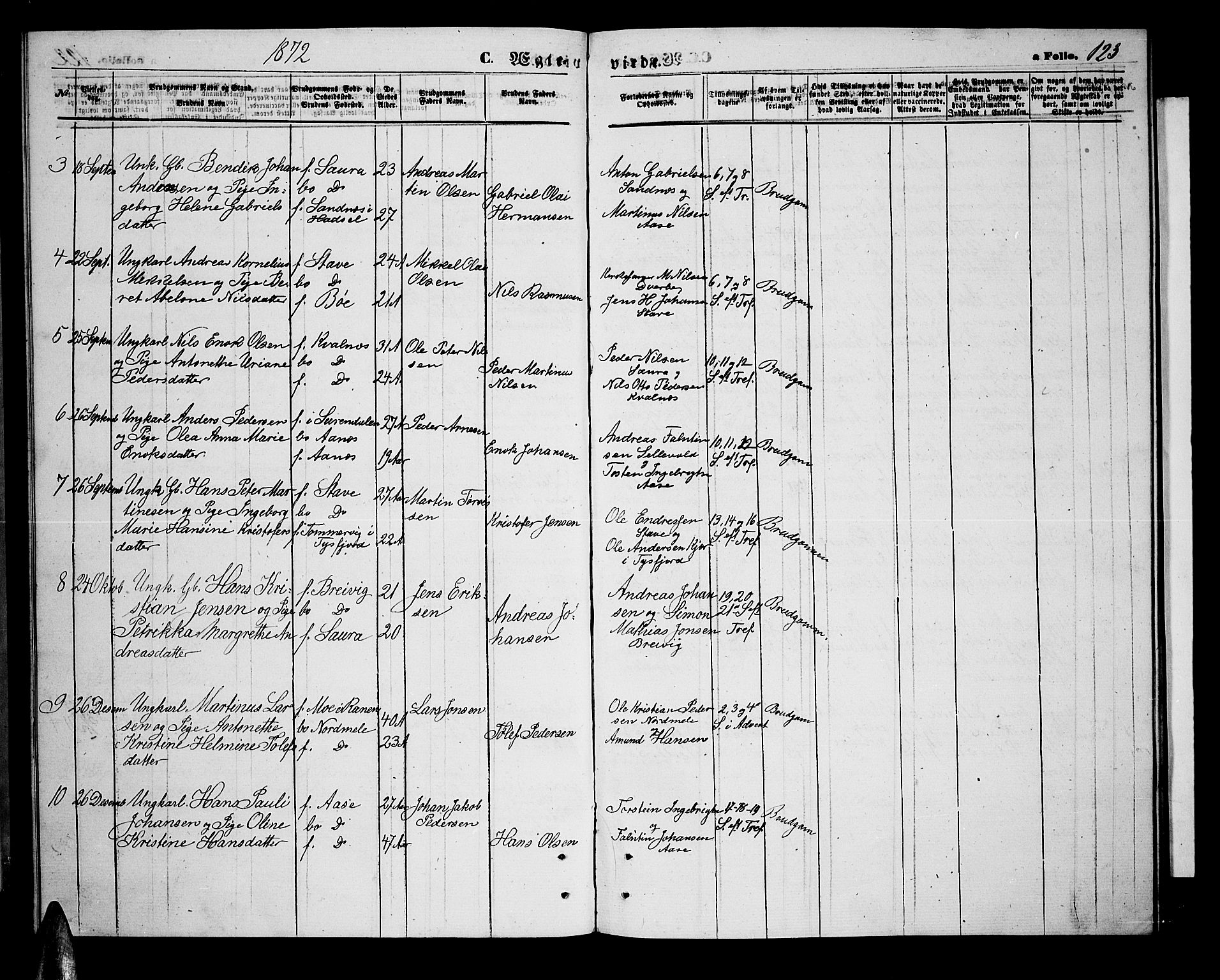 Ministerialprotokoller, klokkerbøker og fødselsregistre - Nordland, AV/SAT-A-1459/897/L1412: Parish register (copy) no. 897C02, 1867-1886, p. 123