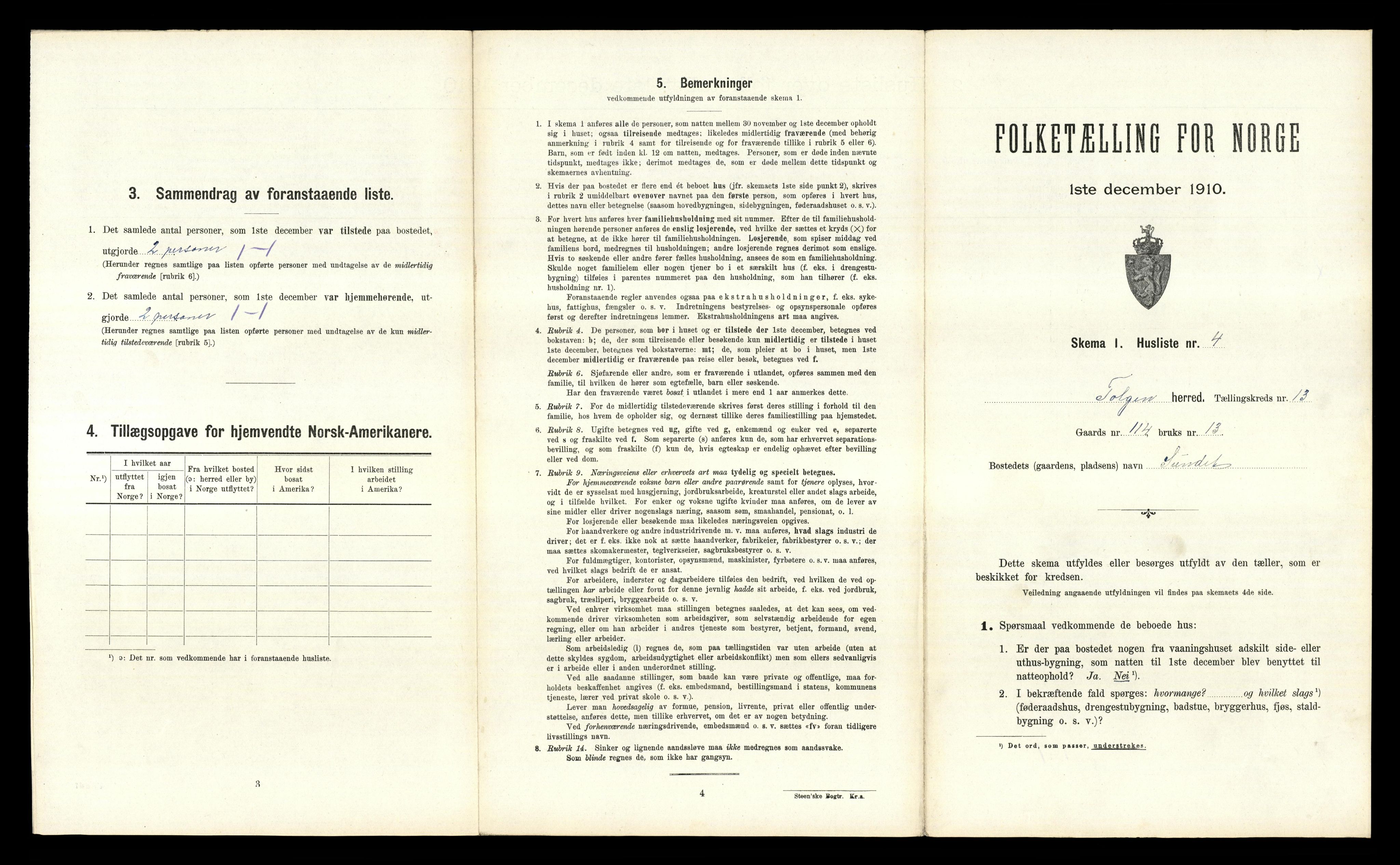 RA, 1910 census for Tolga, 1910, p. 900