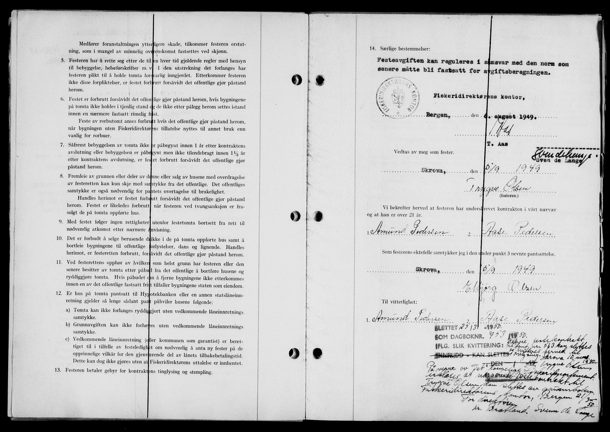 Lofoten sorenskriveri, SAT/A-0017/1/2/2C/L0021a: Mortgage book no. 21a, 1949-1949, Diary no: : 2092/1949