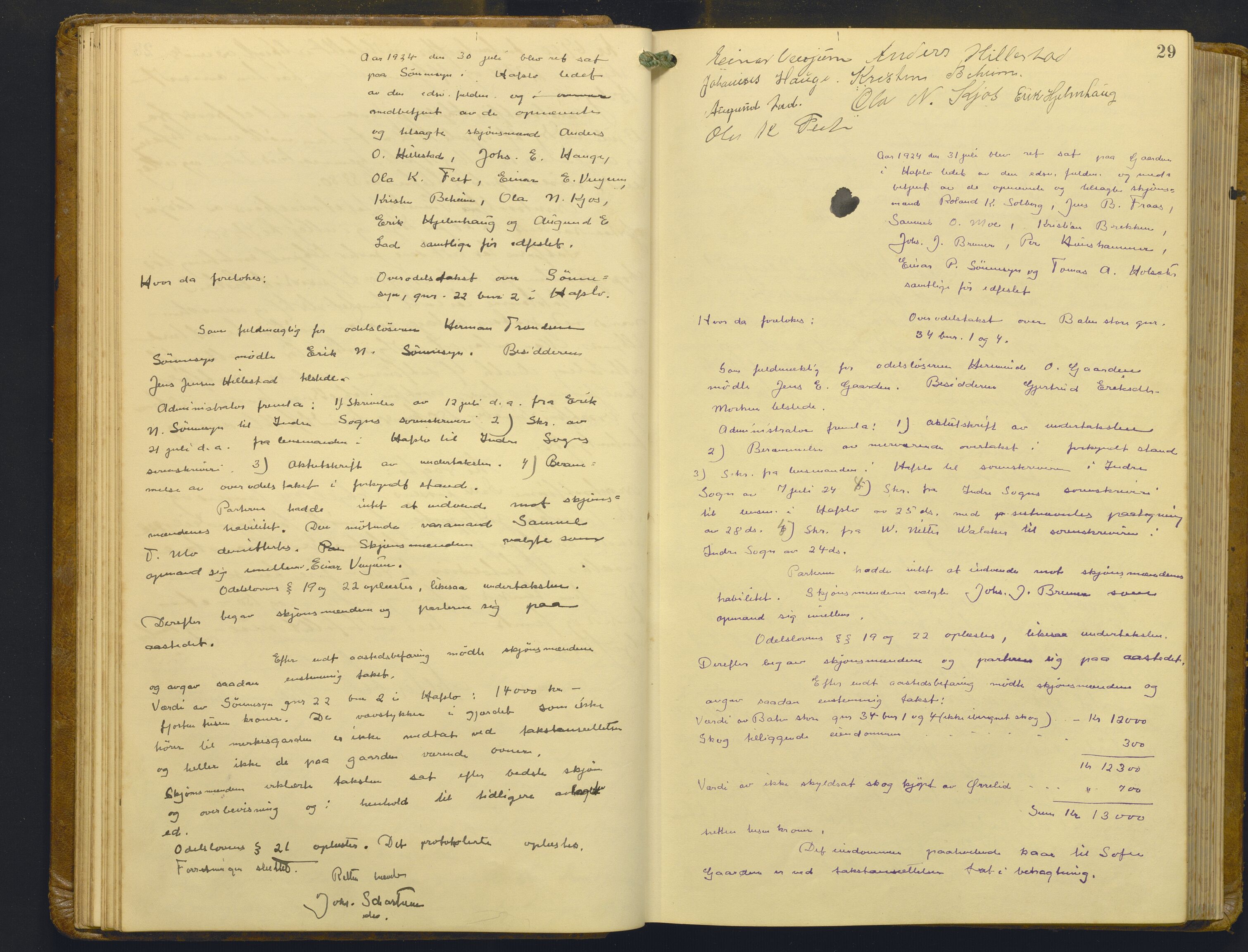 Indre Sogn tingrett, AV/SAB-A-3301/1/F/Fb/Fba/L0015: Sivile og offentlege saker, Bb 11, 1923-1928, p. 28b-29a