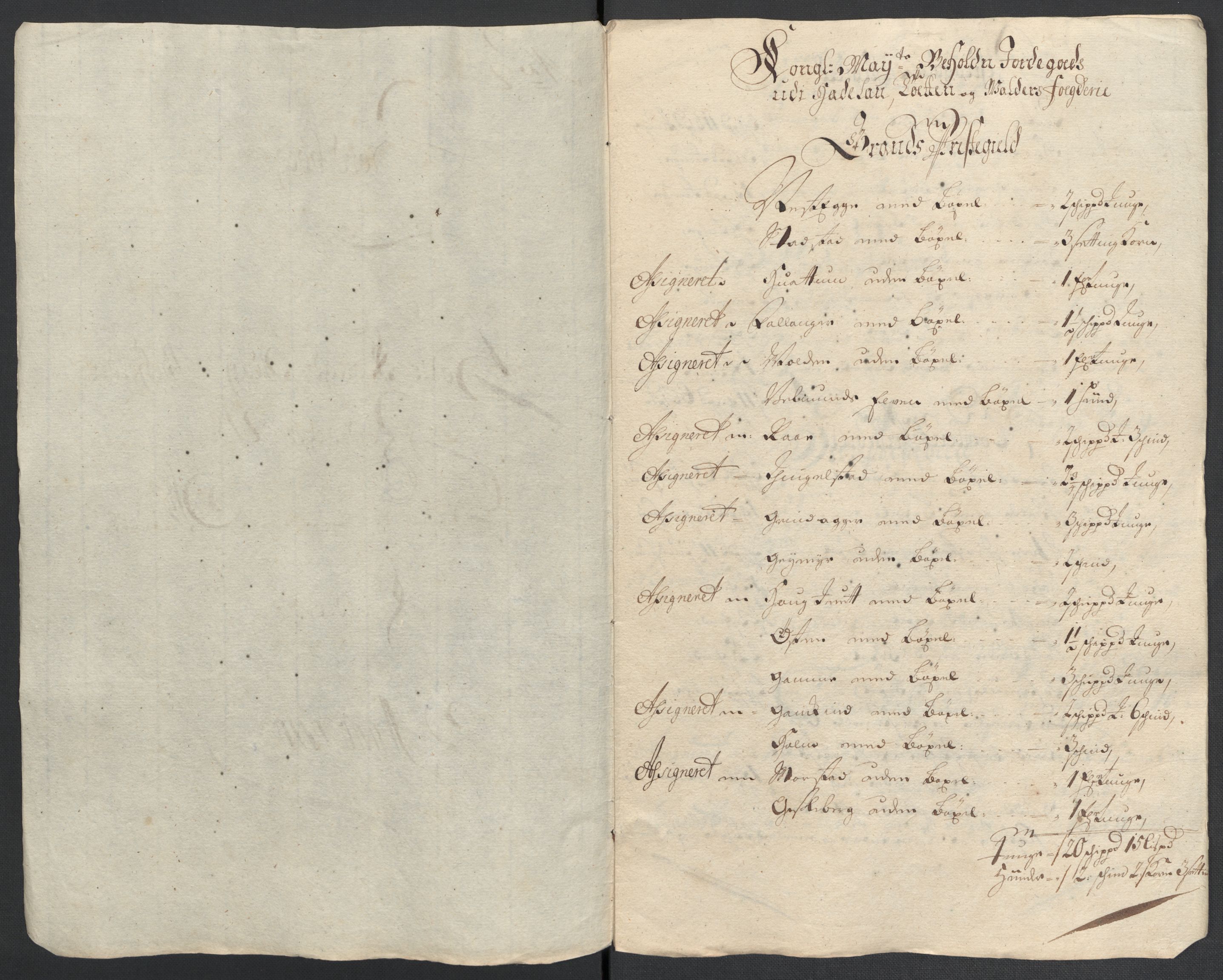 Rentekammeret inntil 1814, Reviderte regnskaper, Fogderegnskap, RA/EA-4092/R18/L1307: Fogderegnskap Hadeland, Toten og Valdres, 1710, p. 16