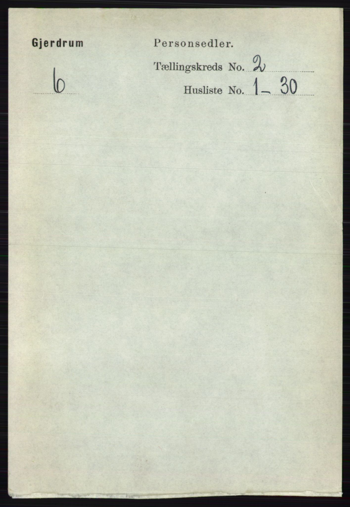 RA, 1891 census for 0234 Gjerdrum, 1891, p. 609