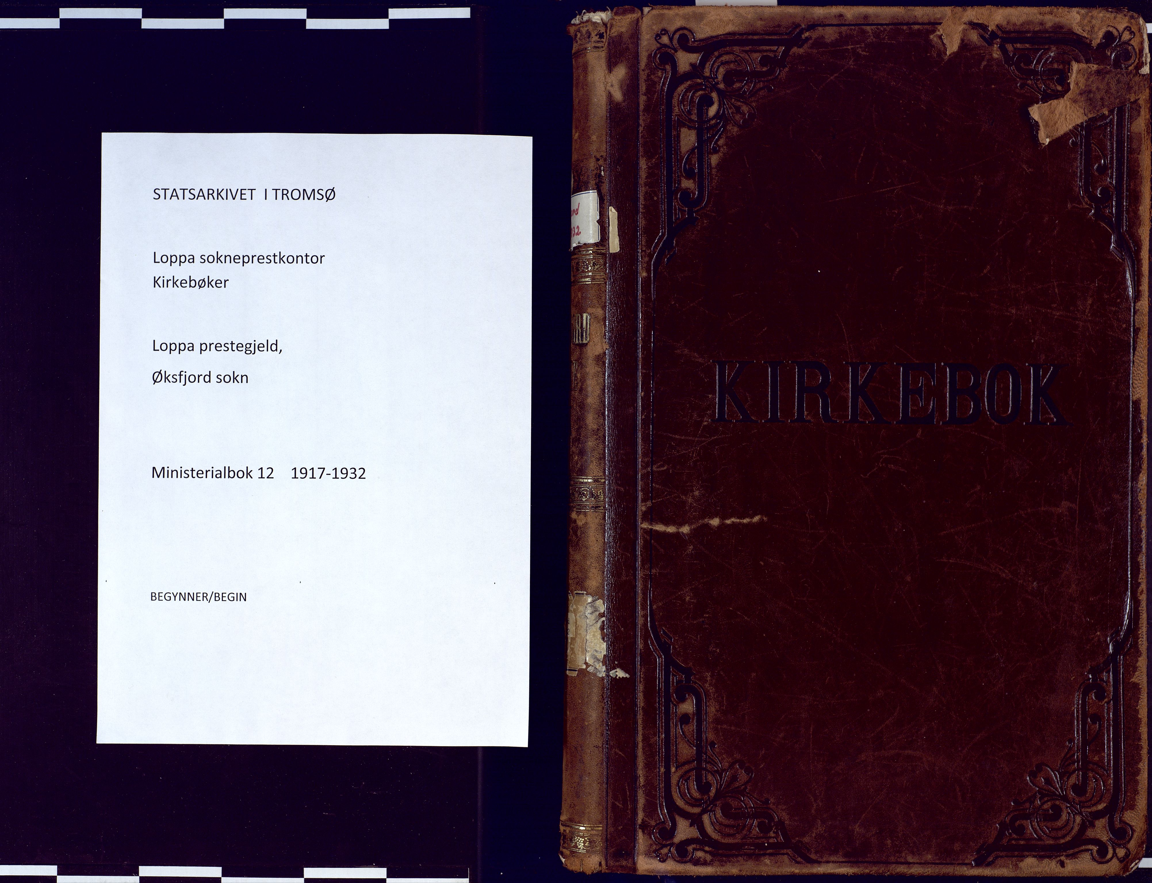 Loppa sokneprestkontor, SATØ/S-1339/H/Ha/L0012kirke: Parish register (official) no. 12, 1917-1932
