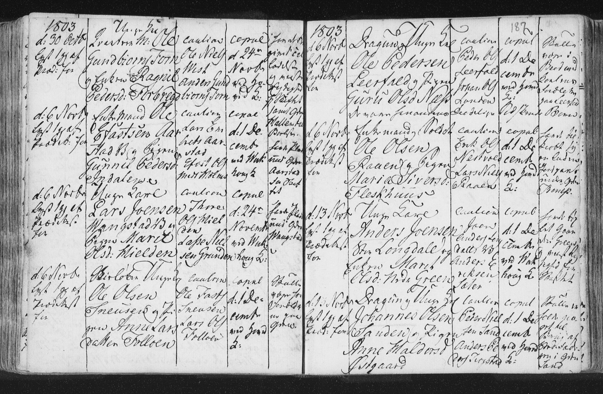 Ministerialprotokoller, klokkerbøker og fødselsregistre - Nord-Trøndelag, SAT/A-1458/723/L0232: Parish register (official) no. 723A03, 1781-1804, p. 187