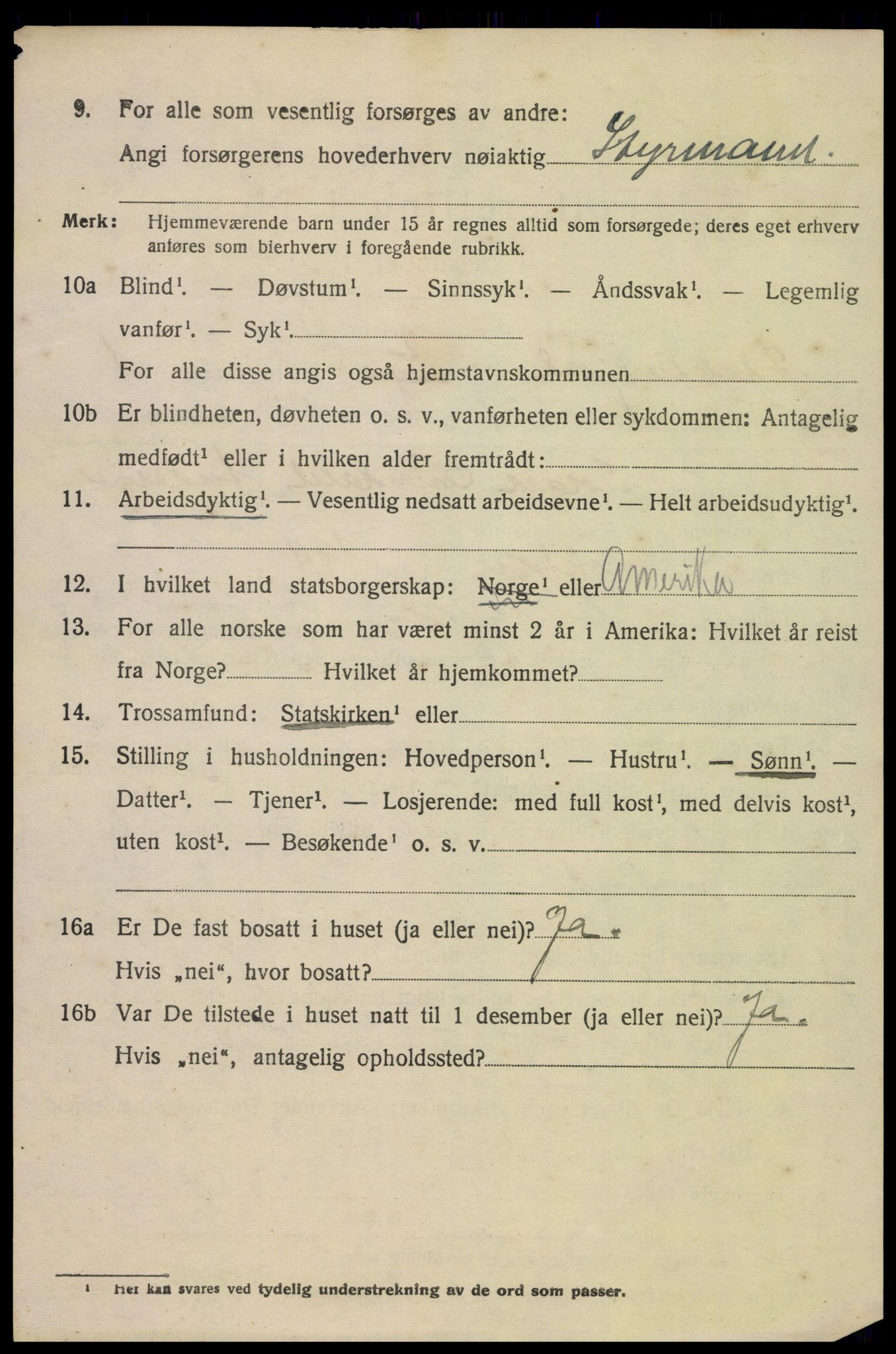SAK, 1920 census for Flekkefjord, 1920, p. 2061