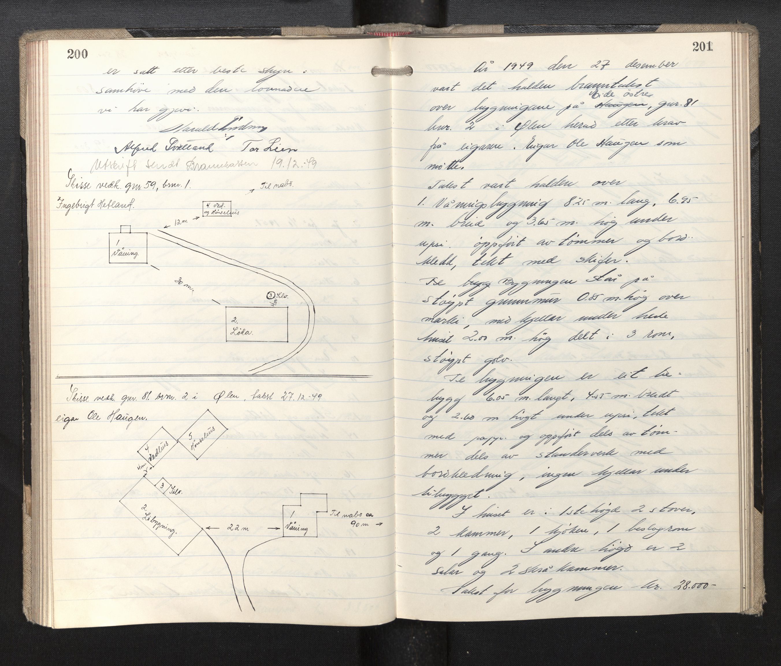 Lensmannen i Fjelberg, AV/SAB-A-32101/0012/L0003: Branntakstprotokoll, 1948-1950, p. 200-201