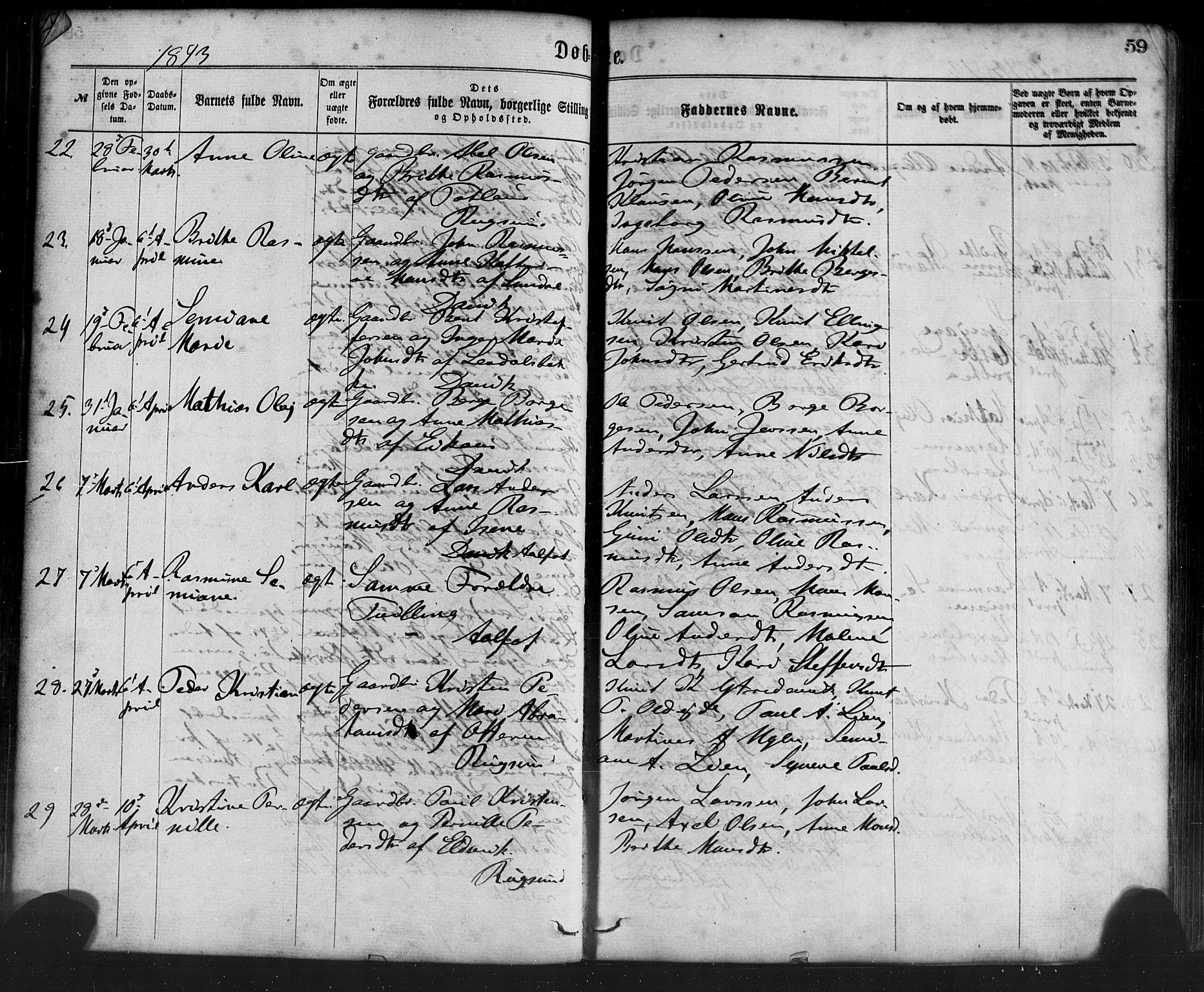 Davik sokneprestembete, AV/SAB-A-79701/H/Haa/Haaa/L0006: Parish register (official) no. A 6, 1867-1881, p. 59