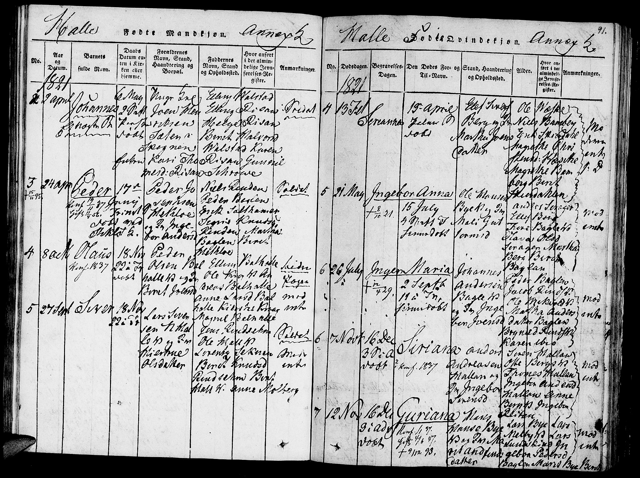 Ministerialprotokoller, klokkerbøker og fødselsregistre - Nord-Trøndelag, SAT/A-1458/723/L0234: Parish register (official) no. 723A05 /3, 1817-1821, p. 91