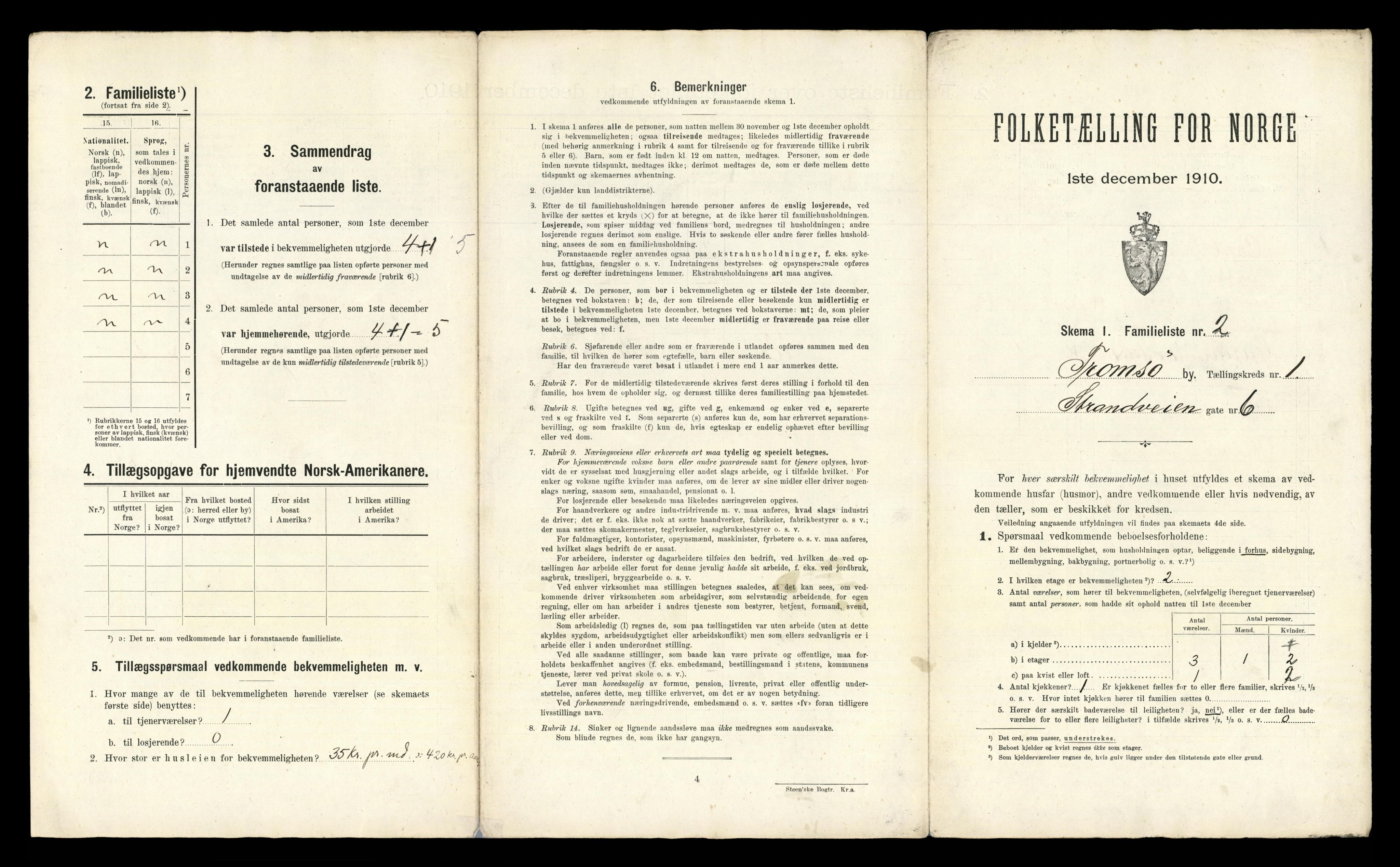 RA, 1910 census for Tromsø, 1910, p. 42