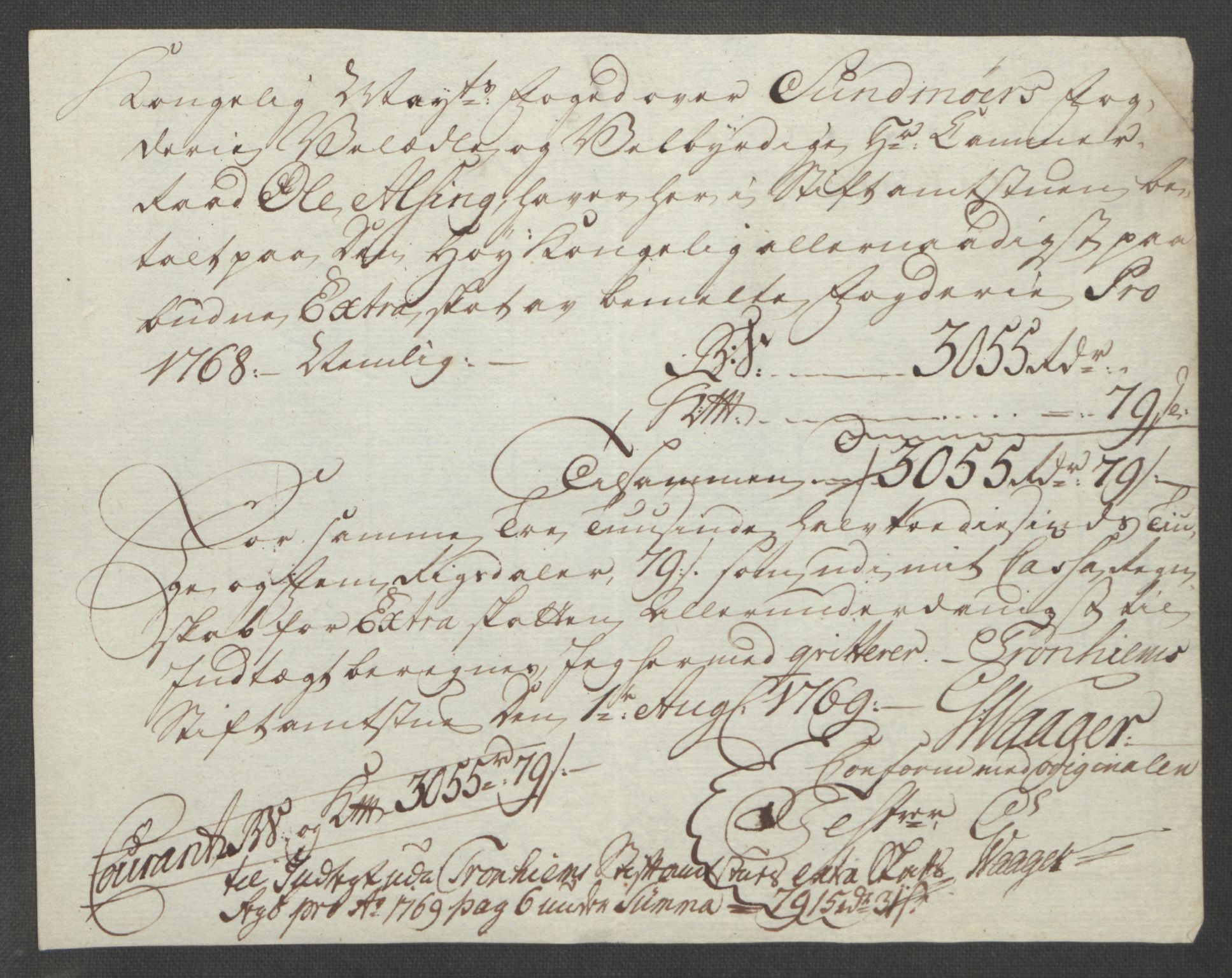 Rentekammeret inntil 1814, Reviderte regnskaper, Fogderegnskap, RA/EA-4092/R54/L3645: Ekstraskatten Sunnmøre, 1762-1772, p. 134