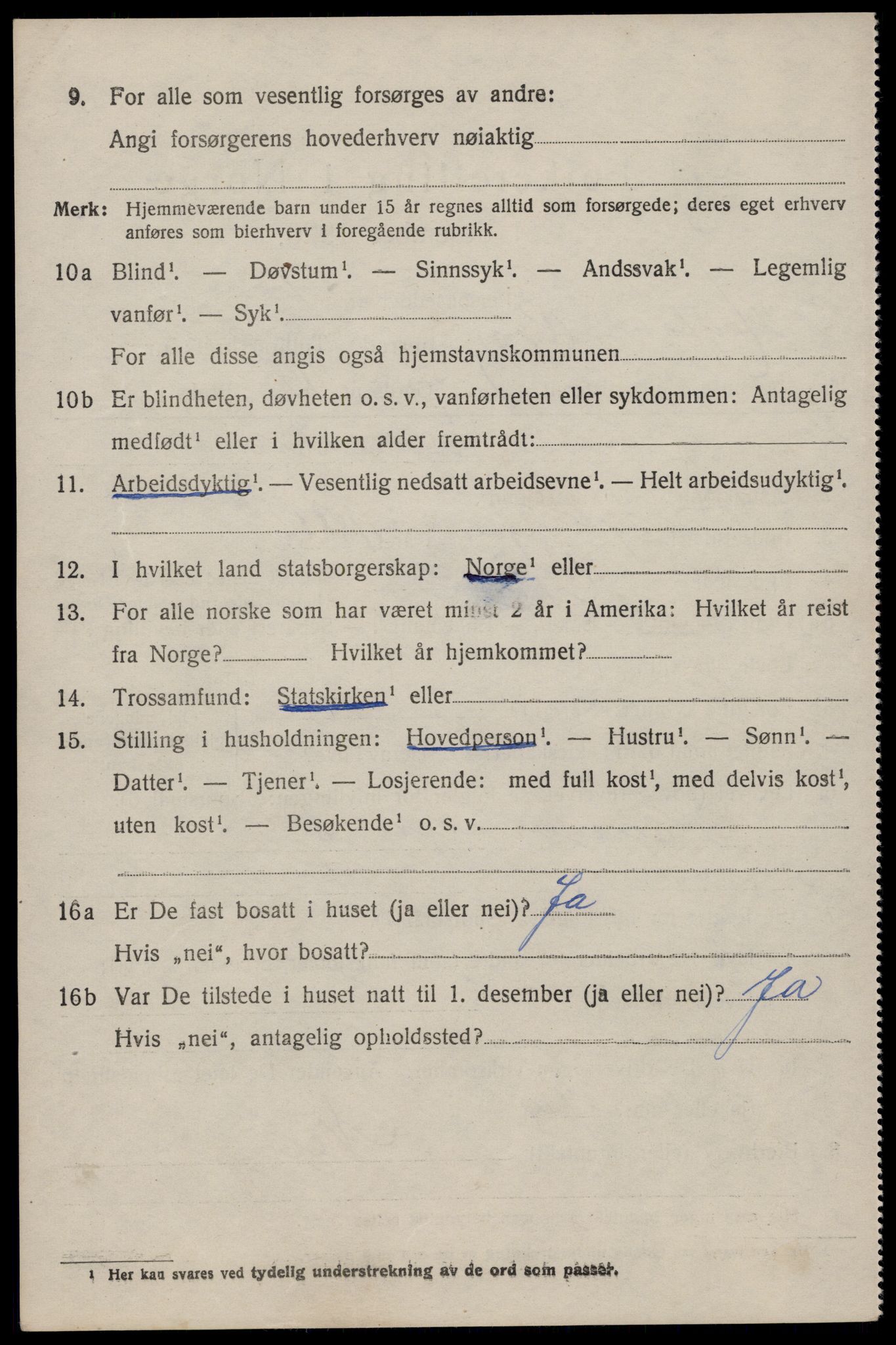 SAST, 1920 census for Høyland, 1920, p. 3415