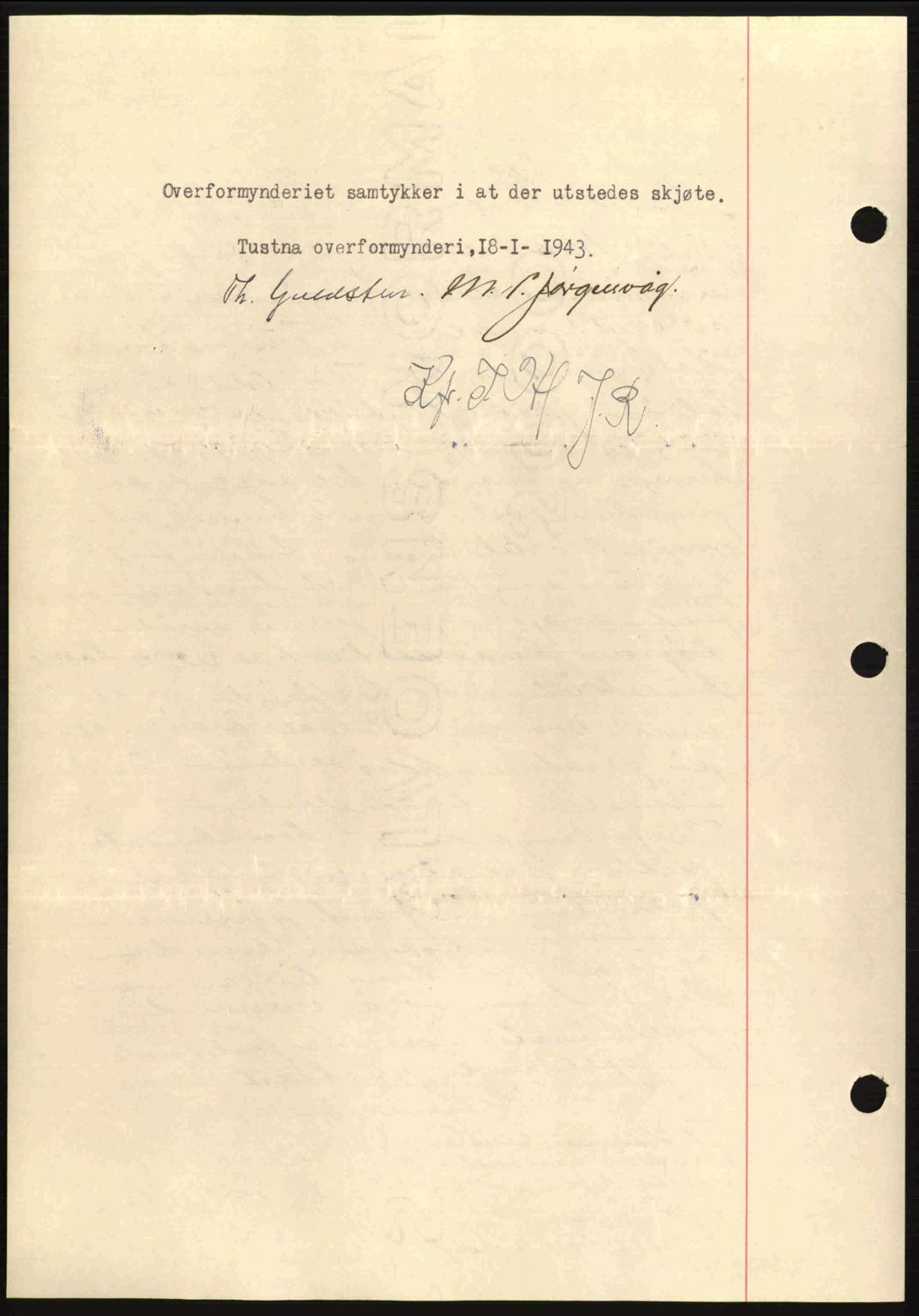 Nordmøre sorenskriveri, AV/SAT-A-4132/1/2/2Ca: Mortgage book no. A94, 1942-1943, Diary no: : 350/1943