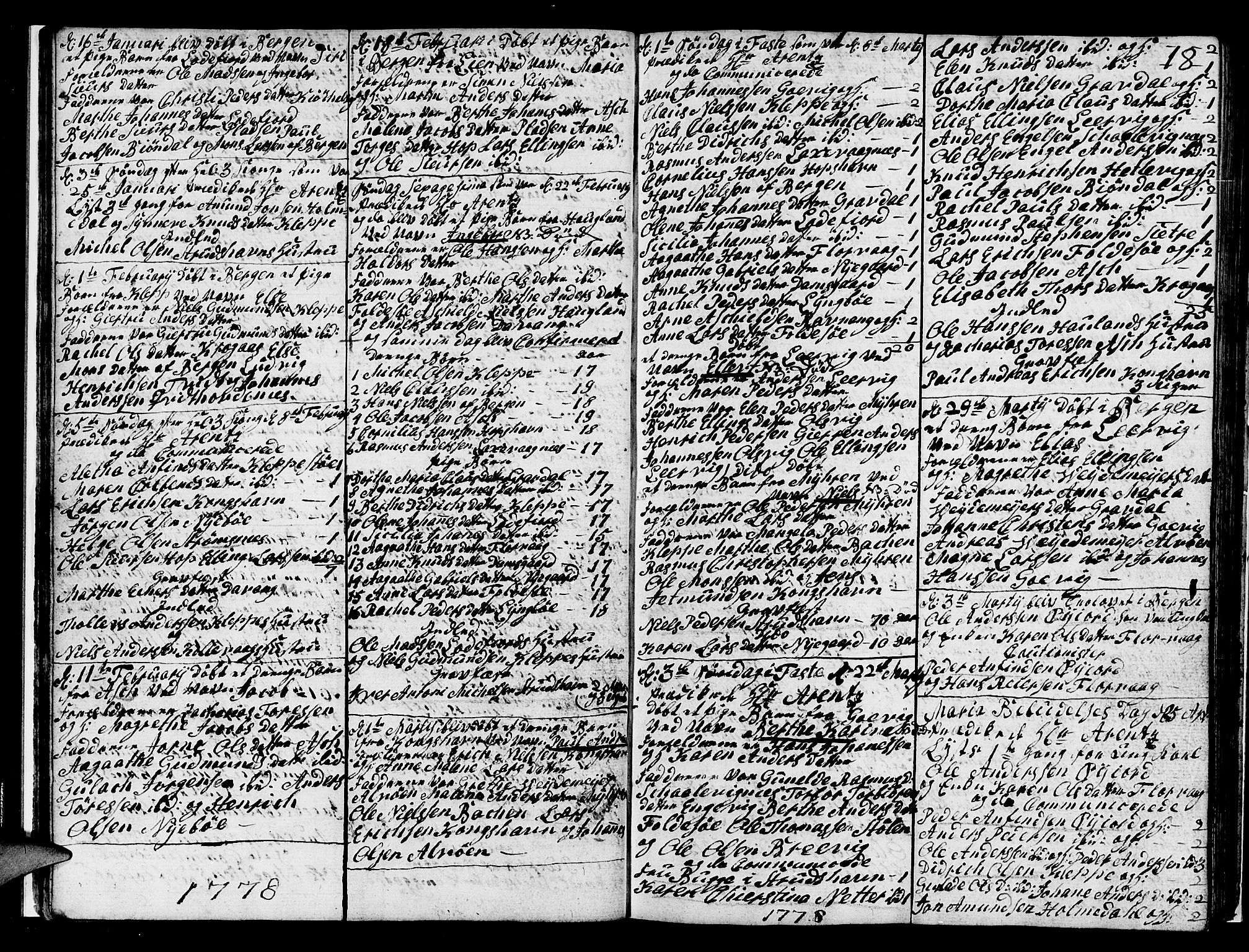 Askøy Sokneprestembete, SAB/A-74101/H/Ha/Hab/Haba/L0001: Parish register (copy) no. A 1, 1775-1792, p. 18
