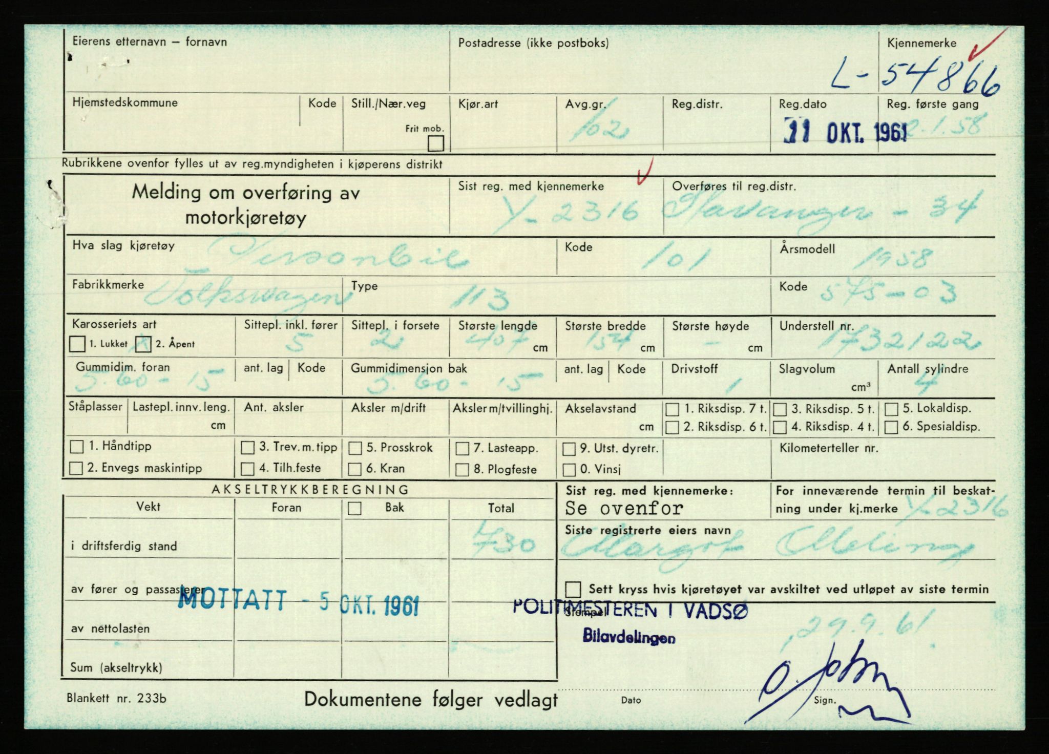 Stavanger trafikkstasjon, AV/SAST-A-101942/0/F/L0054: L-54200 - L-55699, 1930-1971, p. 1363