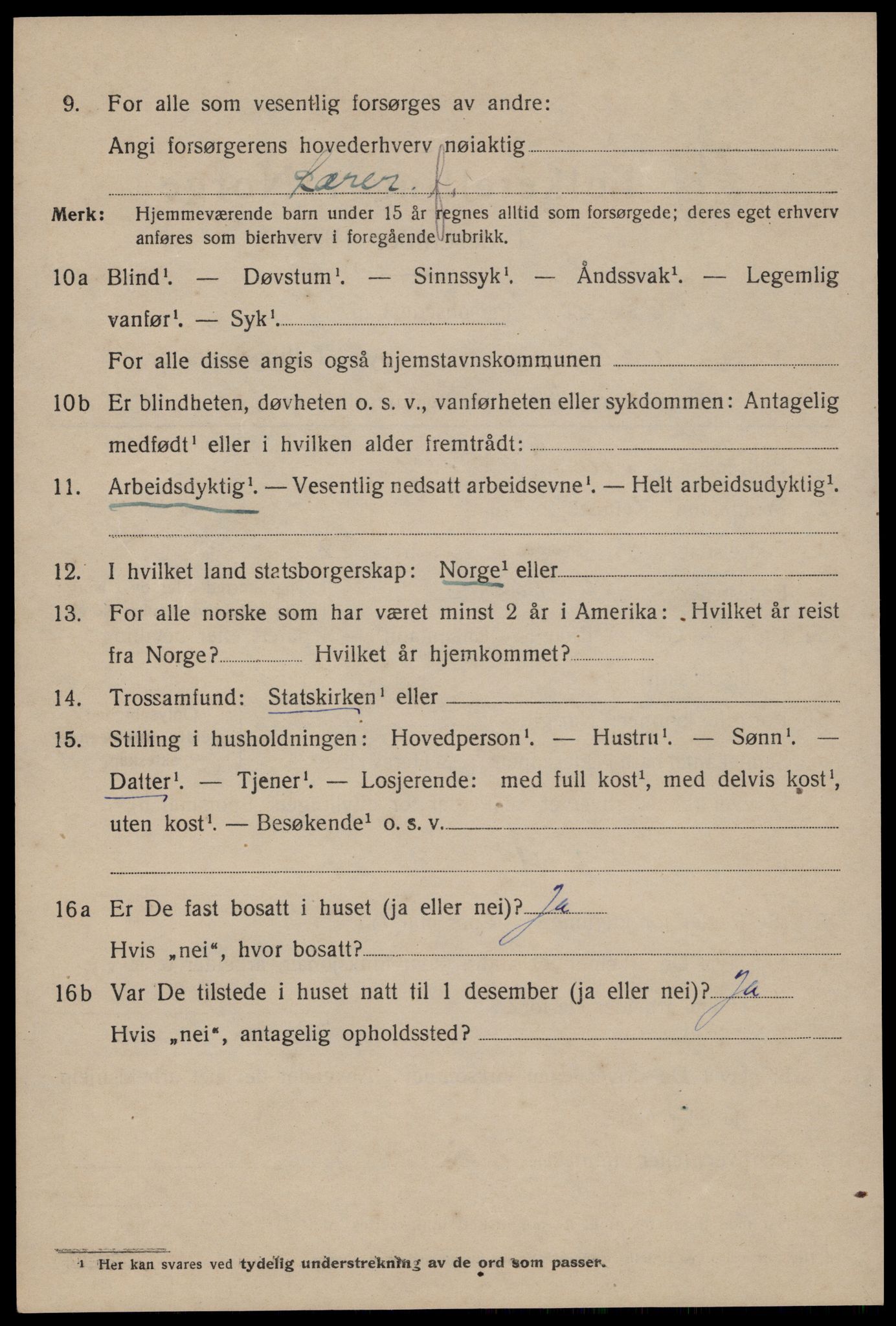 SAST, 1920 census for Stavanger, 1920, p. 60321