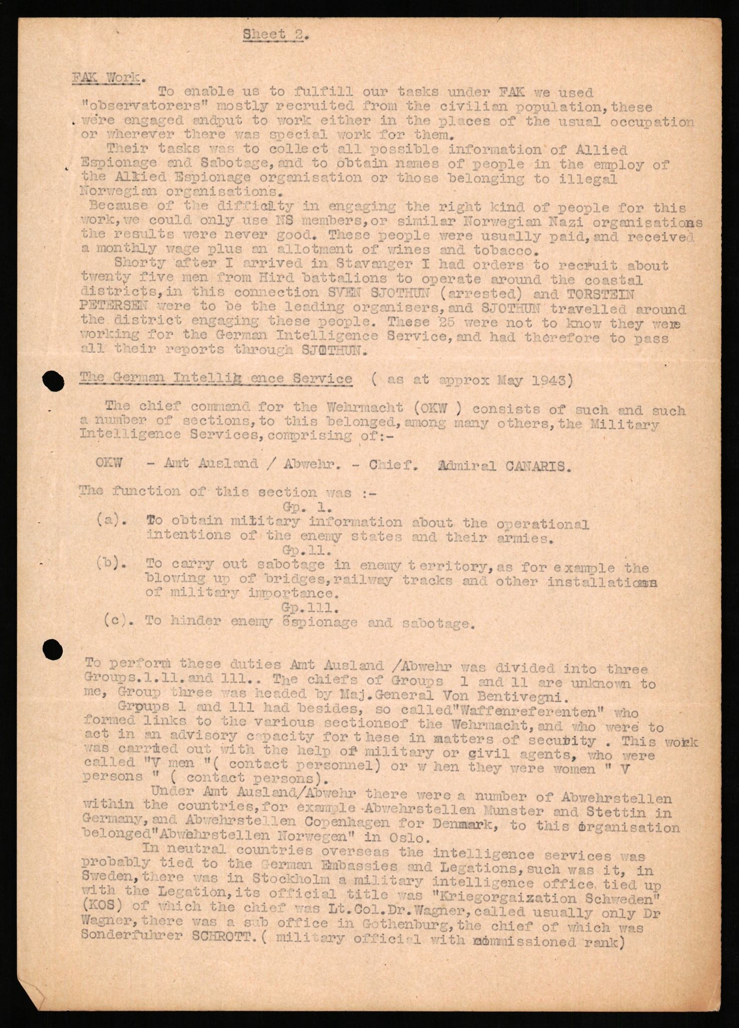 Forsvaret, Forsvarets overkommando II, AV/RA-RAFA-3915/D/Db/L0017: CI Questionaires. Tyske okkupasjonsstyrker i Norge. Tyskere., 1945-1946, p. 189