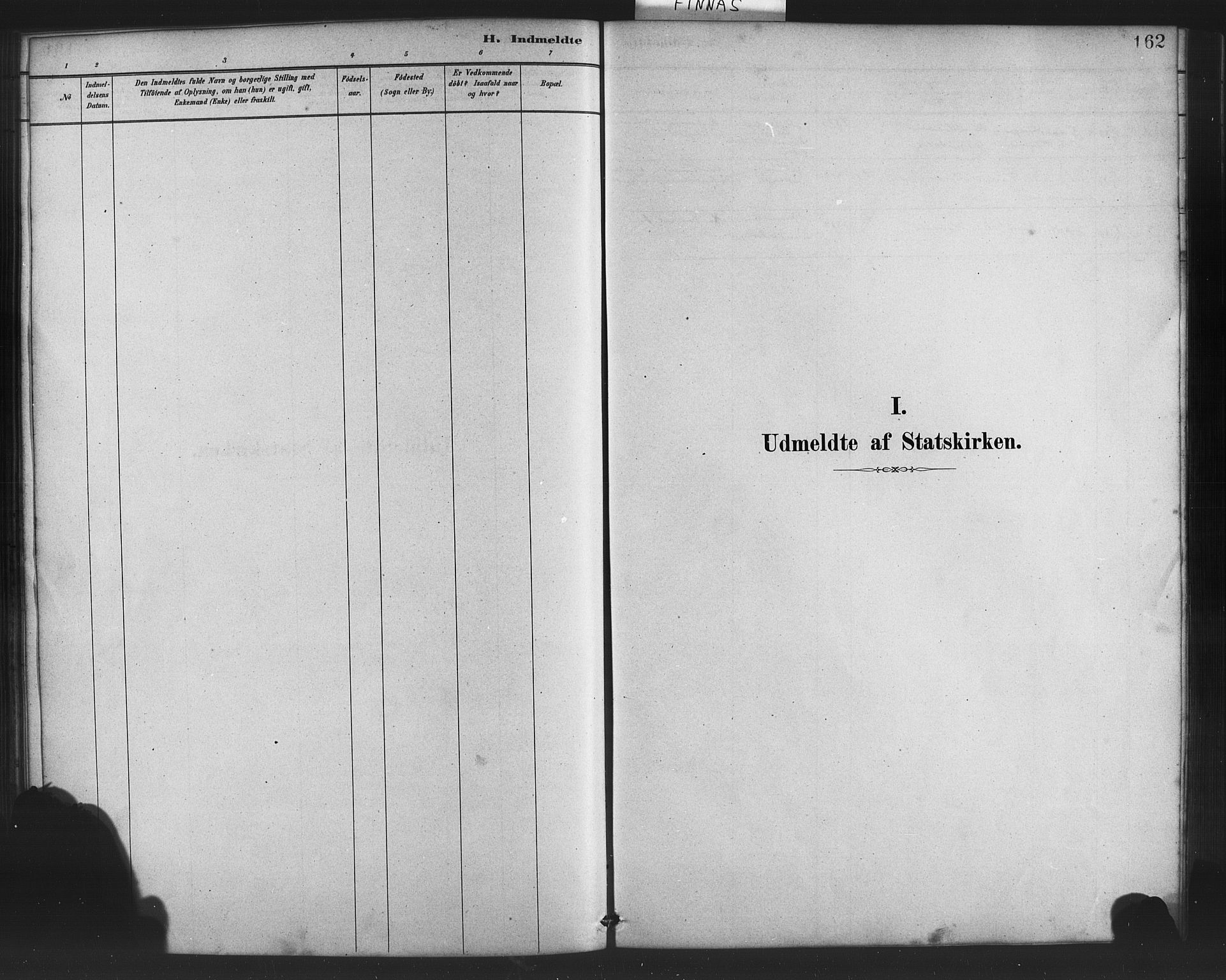 Finnås sokneprestembete, SAB/A-99925/H/Ha/Haa/Haab/L0001: Parish register (official) no. B 1, 1881-1894, p. 162