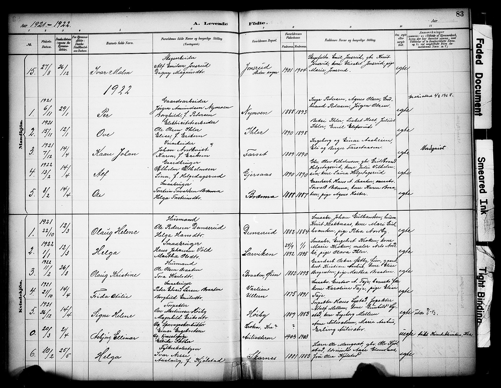 Sør-Odal prestekontor, AV/SAH-PREST-030/H/Ha/Haa/L0009: Parish register (official) no. 9, 1886-1926, p. 83