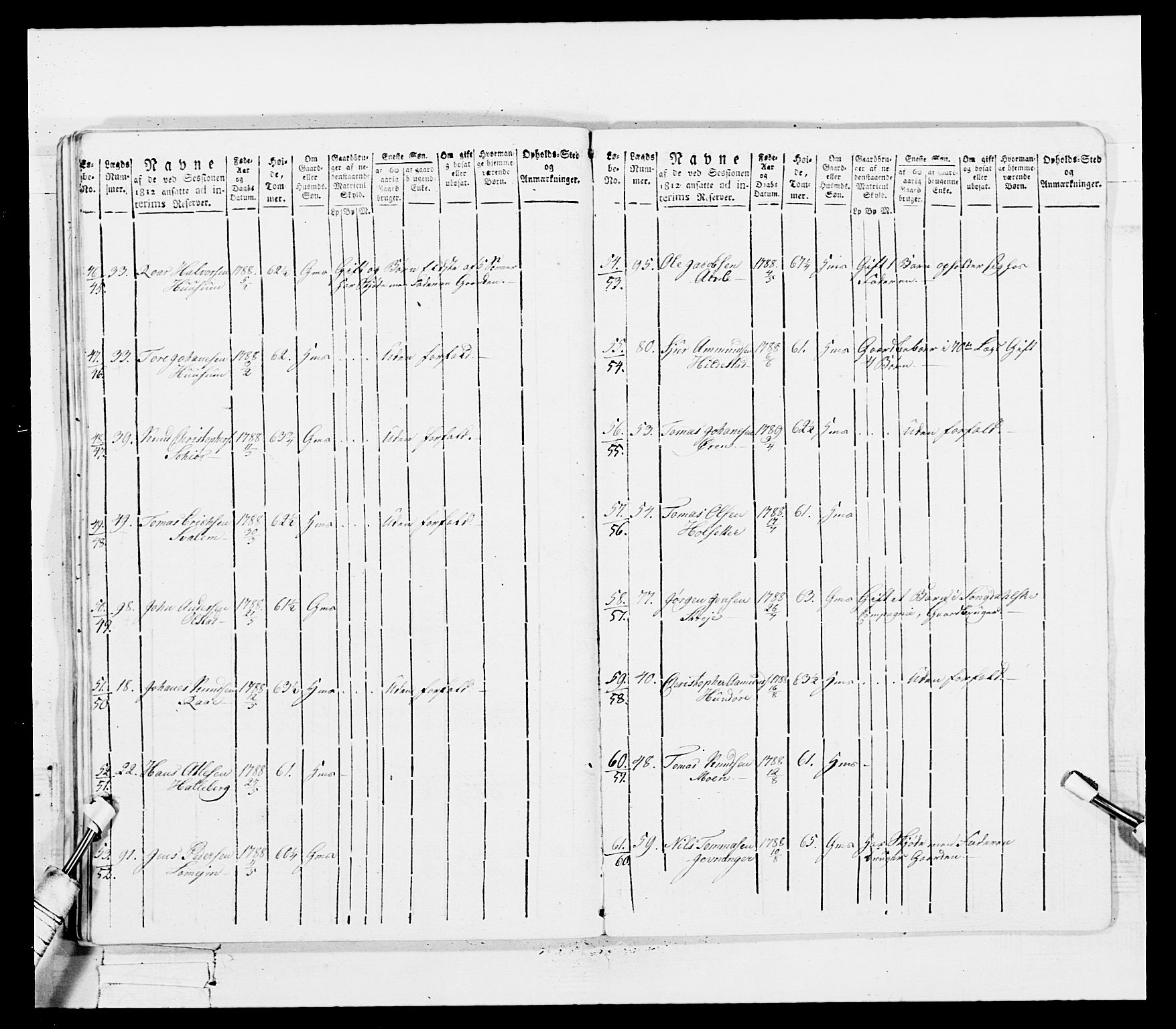 Generalitets- og kommissariatskollegiet, Det kongelige norske kommissariatskollegium, AV/RA-EA-5420/E/Eh/L0100: Bergenhusiske skarpskytterbataljon, 1812, p. 166