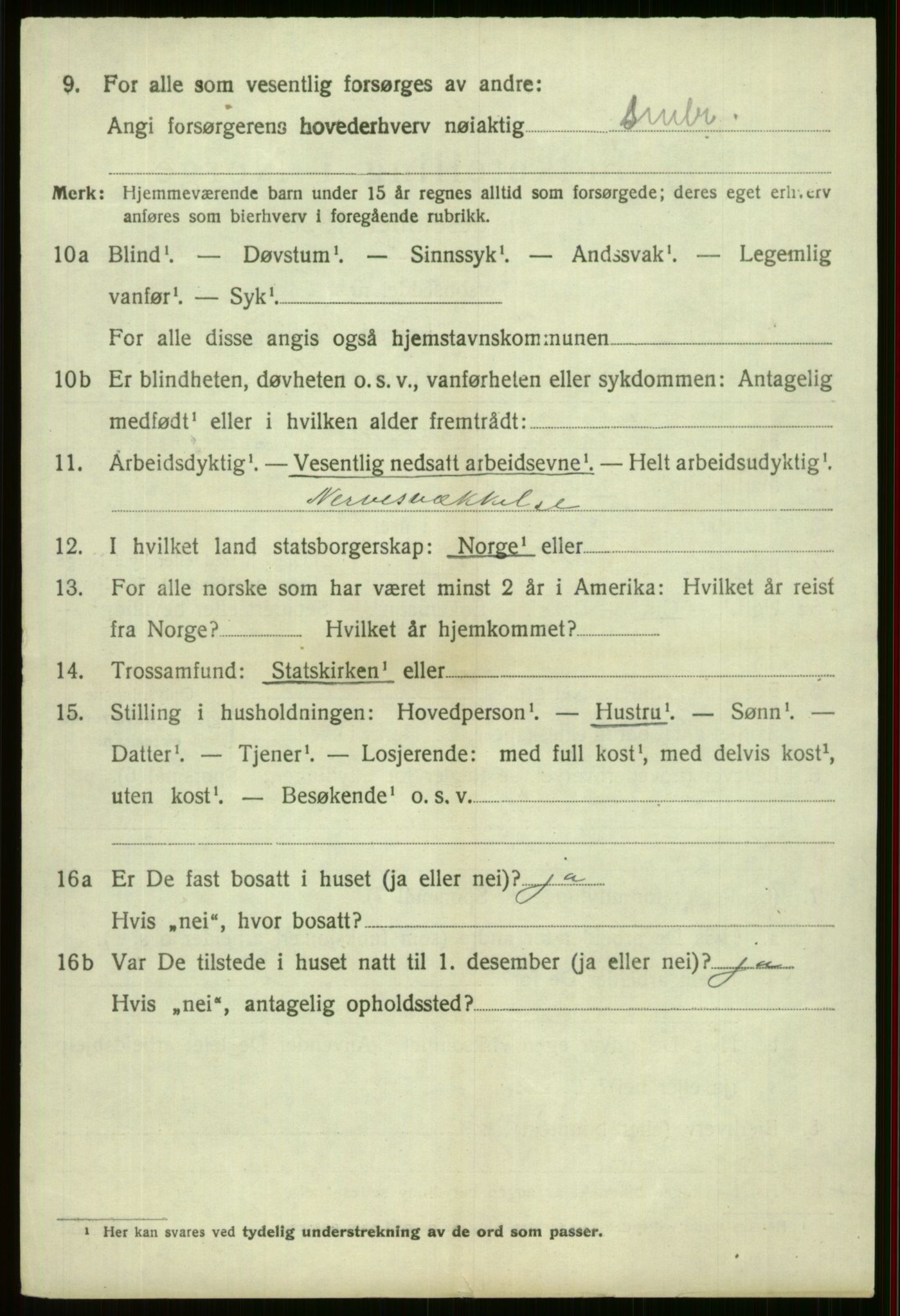 SAB, 1920 census for Voss, 1920, p. 15628